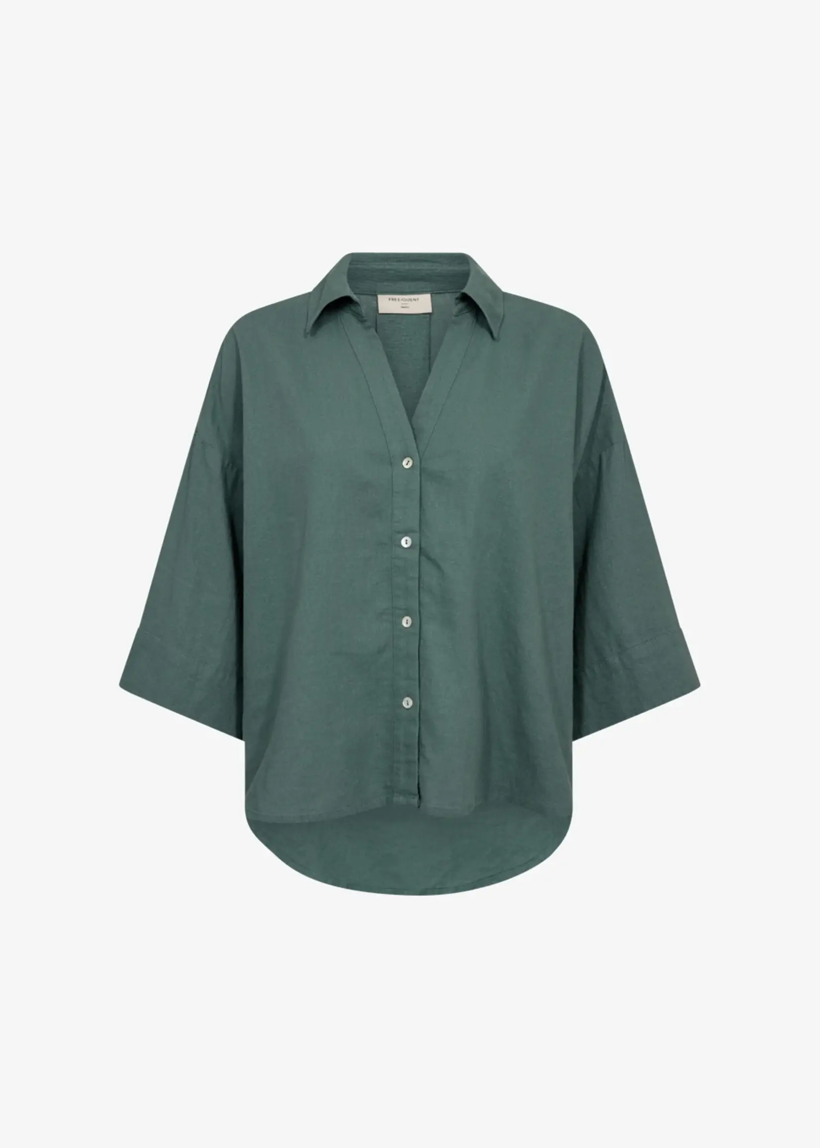 Freequent Blouse Linnen Lava 3 - Forest Green