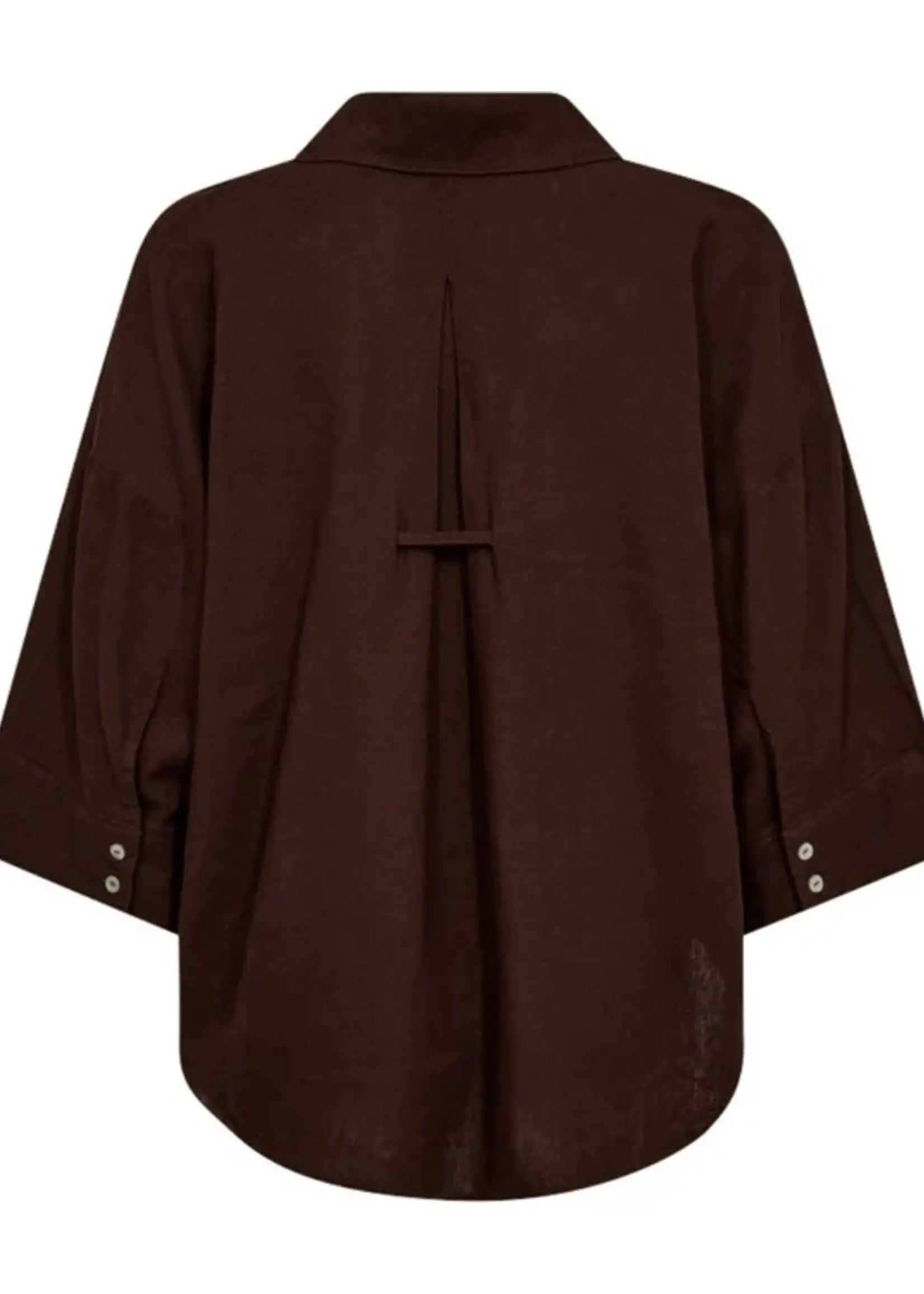 Freequent Blouse Linnen Lava 3 - Coffee Bean