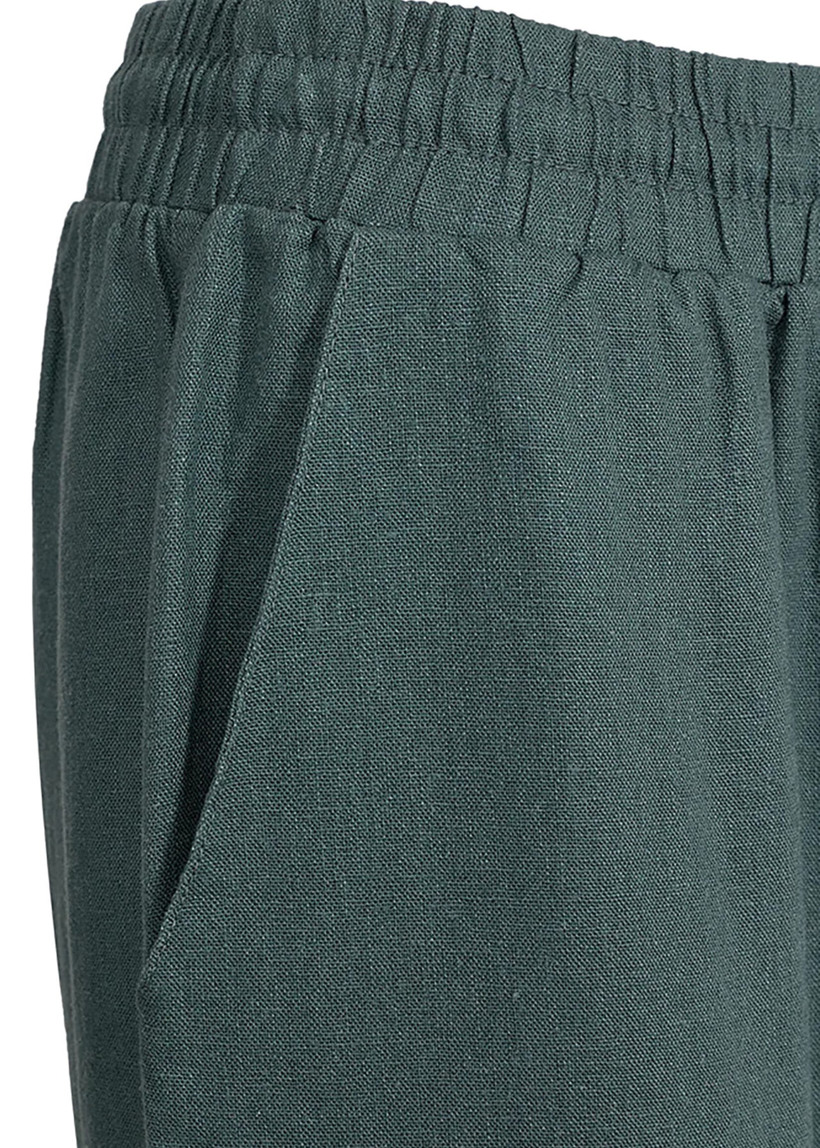 Freequent Broek Linnen Lava Ankle - Forest Green