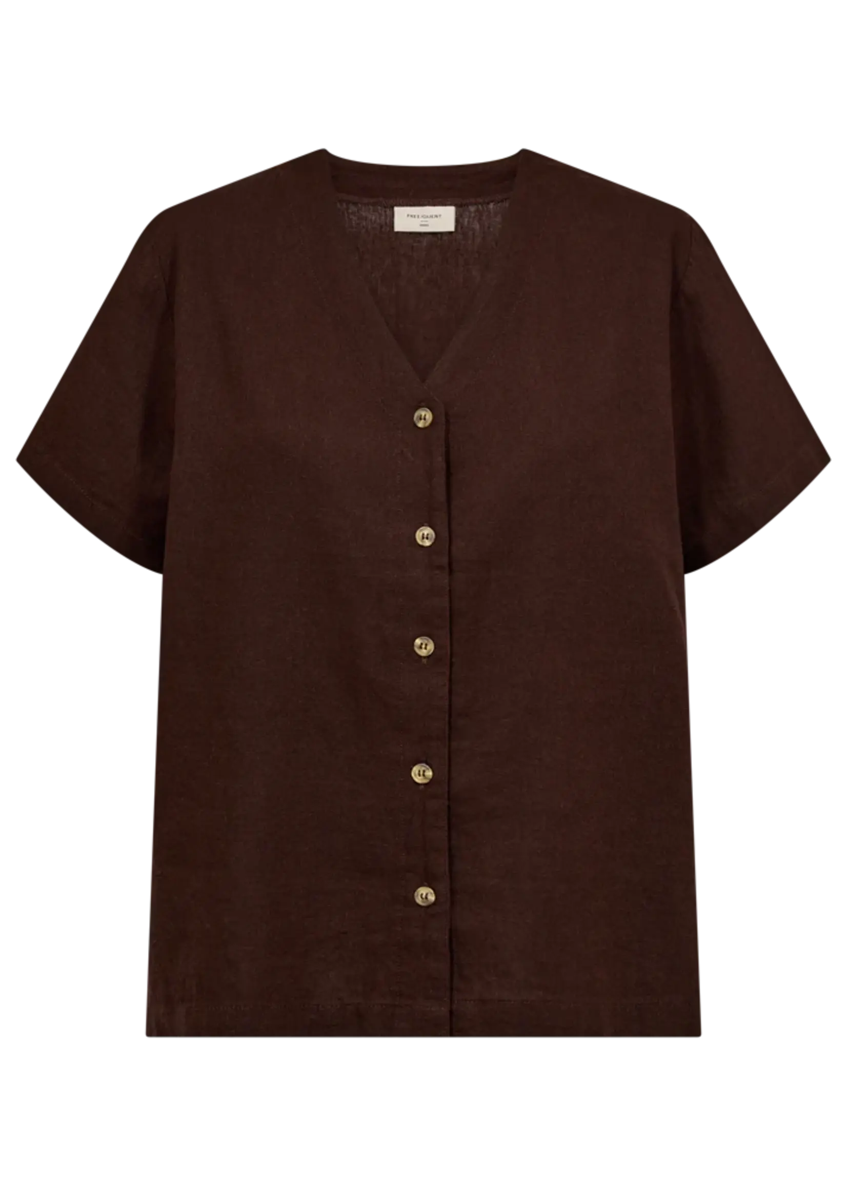 Freequent Shirt Lava V - Coffee Bean