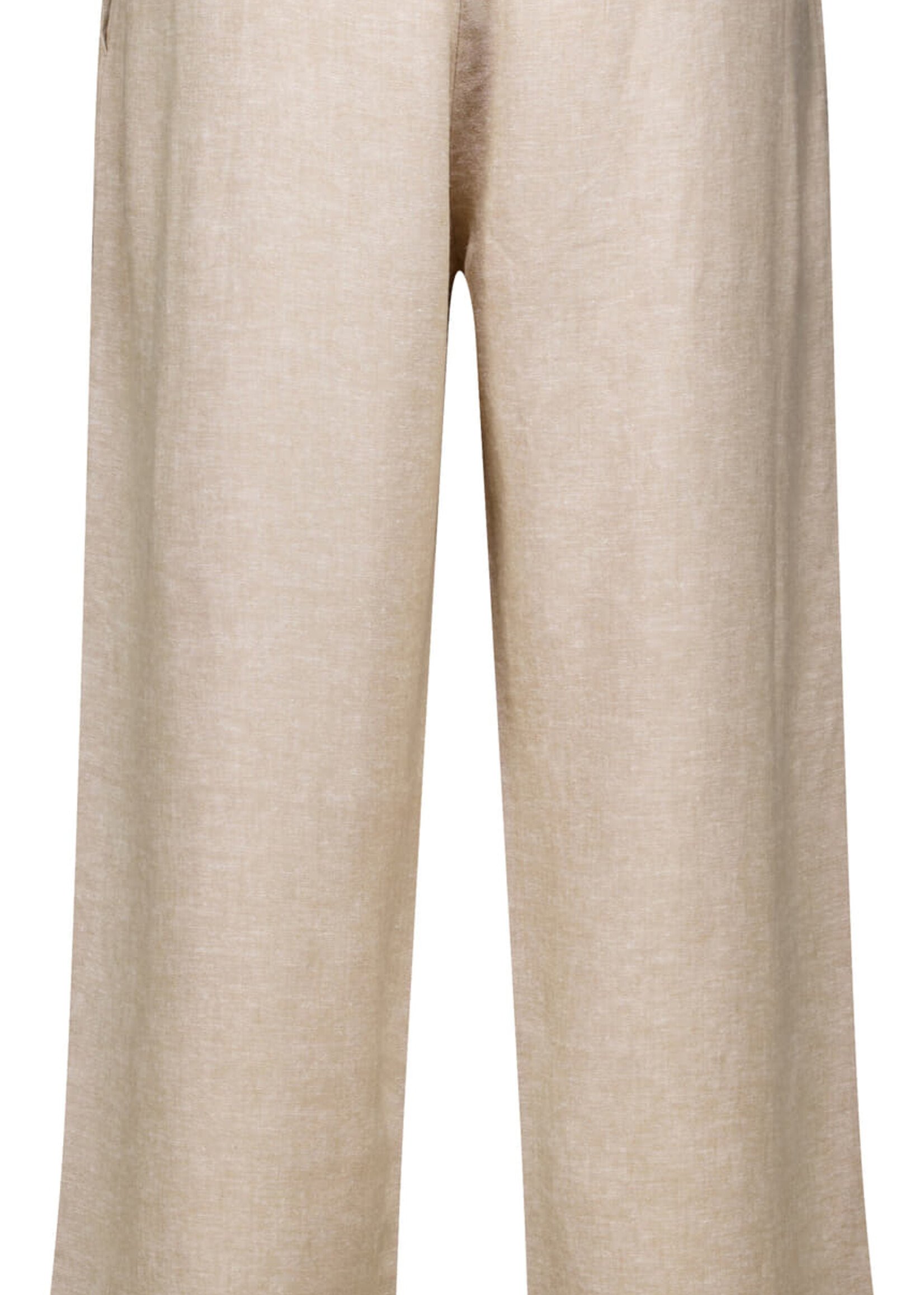 Freequent Broek Linnen Lava Lang - Sand Melange