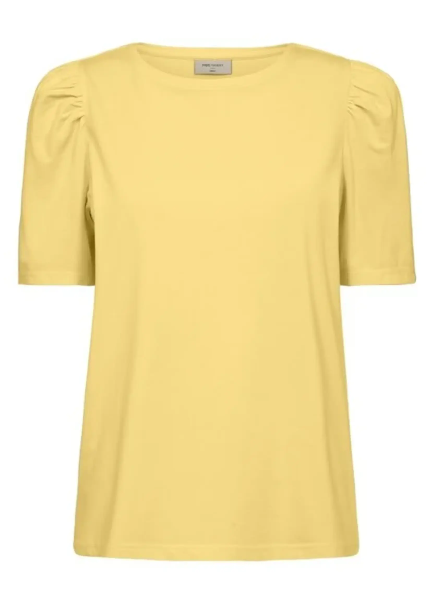 Freequent T-shirt Fenja Puff - Golden Yellow