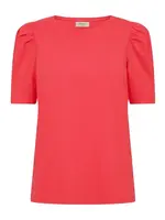 Freequent T-shirt Fenja Puff - Red