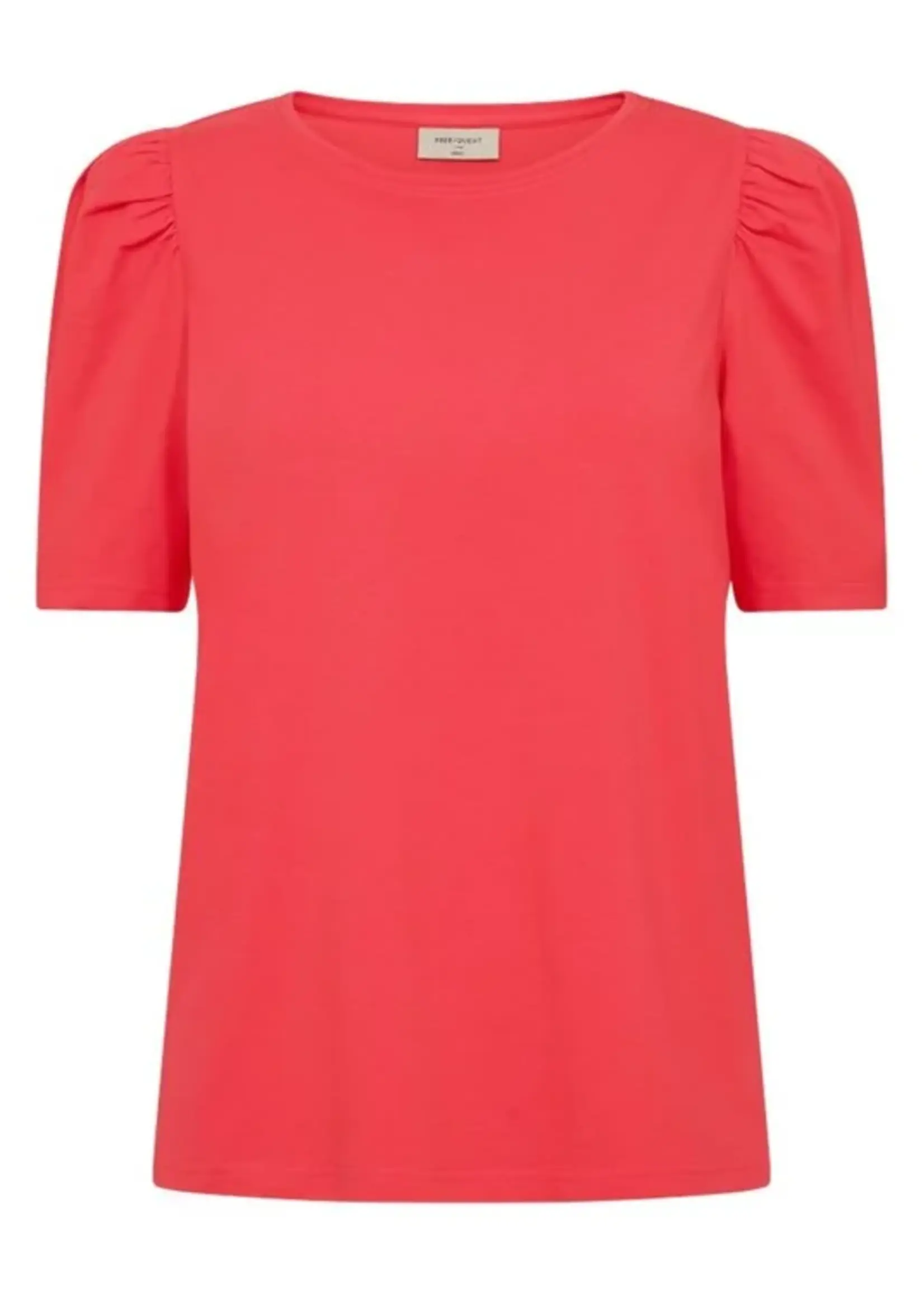 Freequent T-shirt Fenja Puff - Red