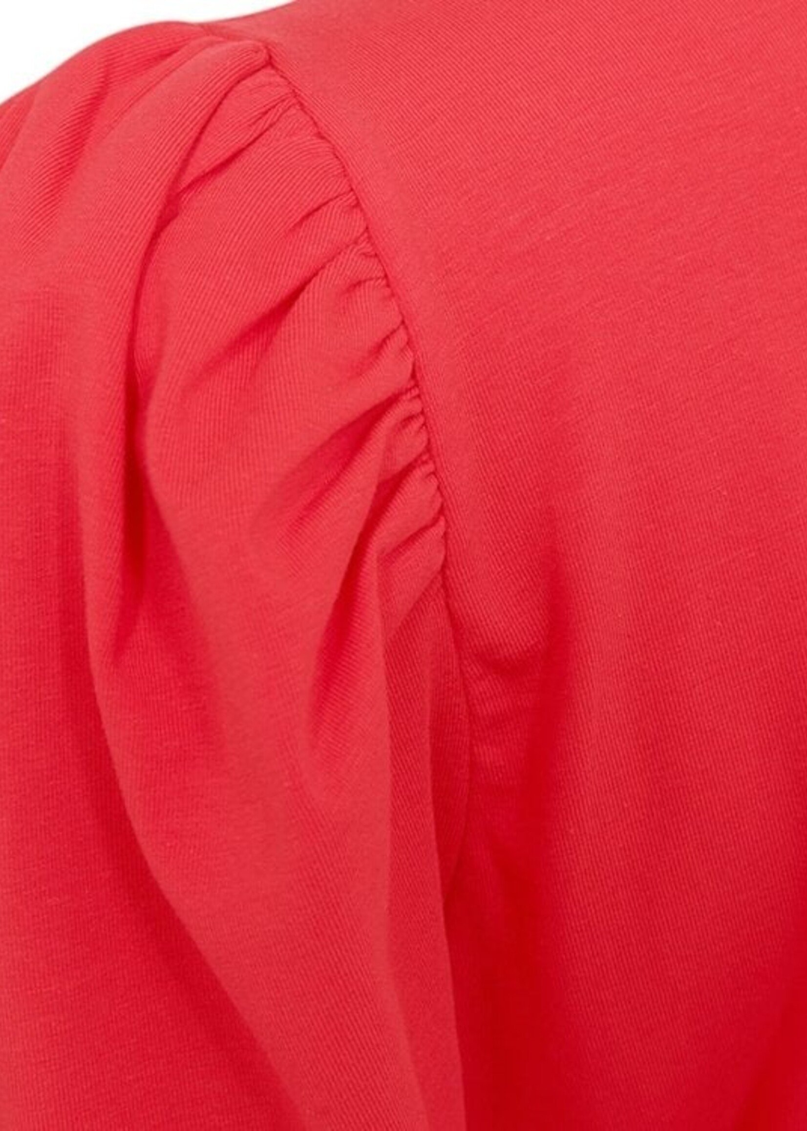 Freequent T-shirt Fenja Puff - Red