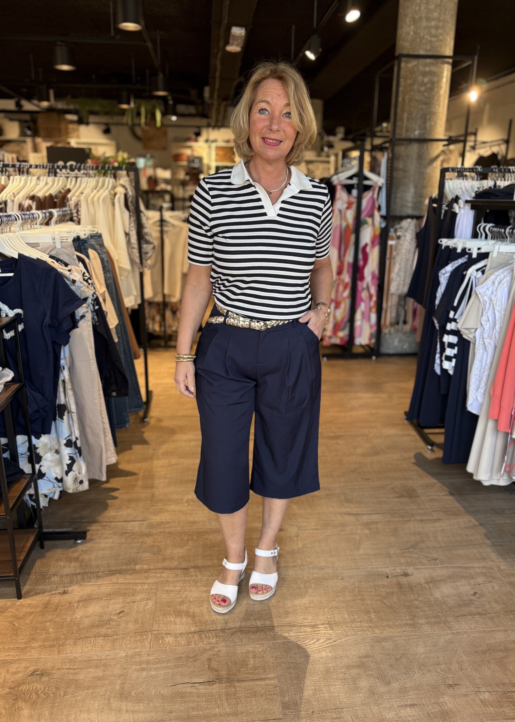 Elvira Top Elise - Blue Stripe