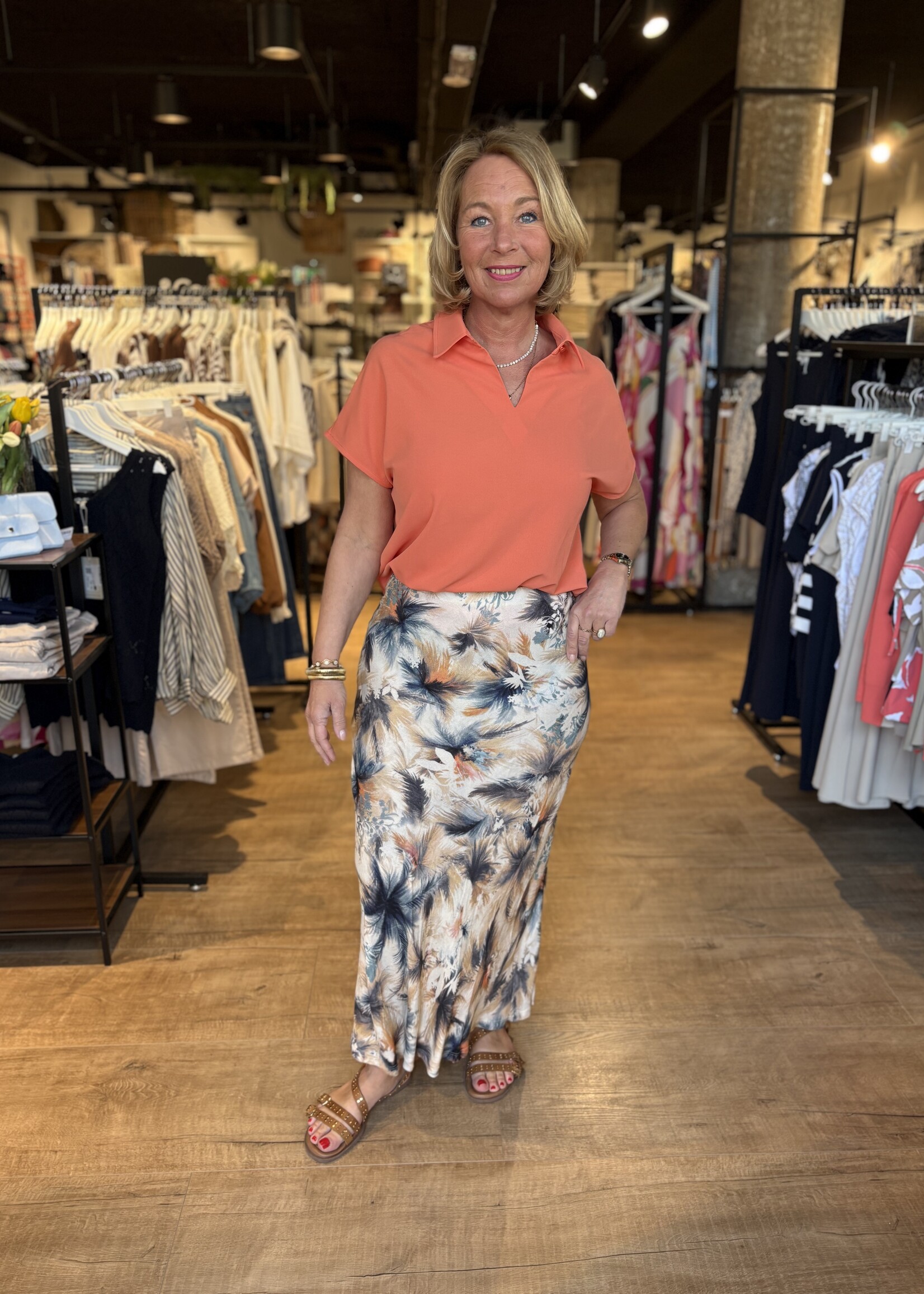 Sophia Perla Blouse Sandy Uni - Flamingo