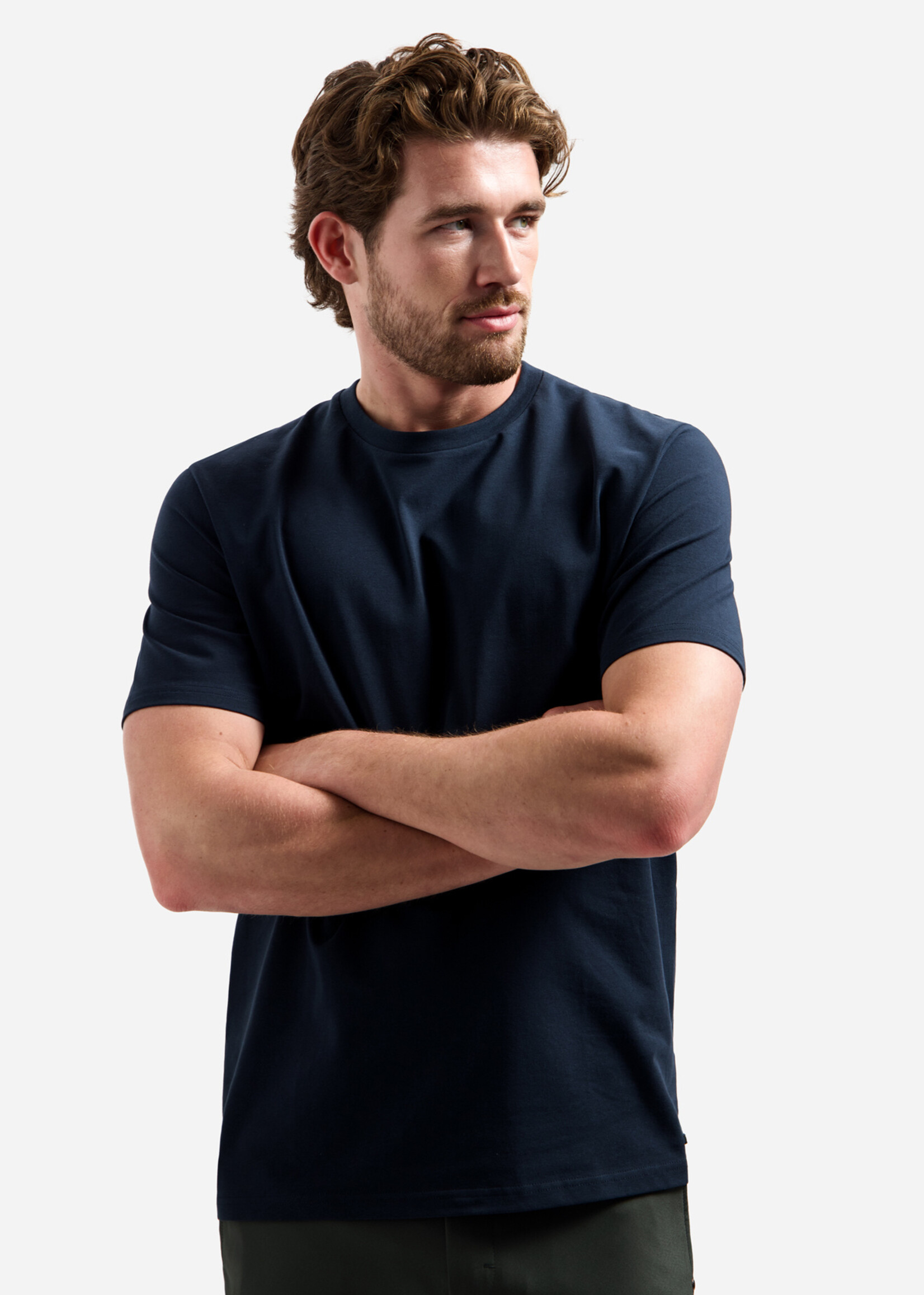No Excess T-shirt Solid Basic Stretch - Navy