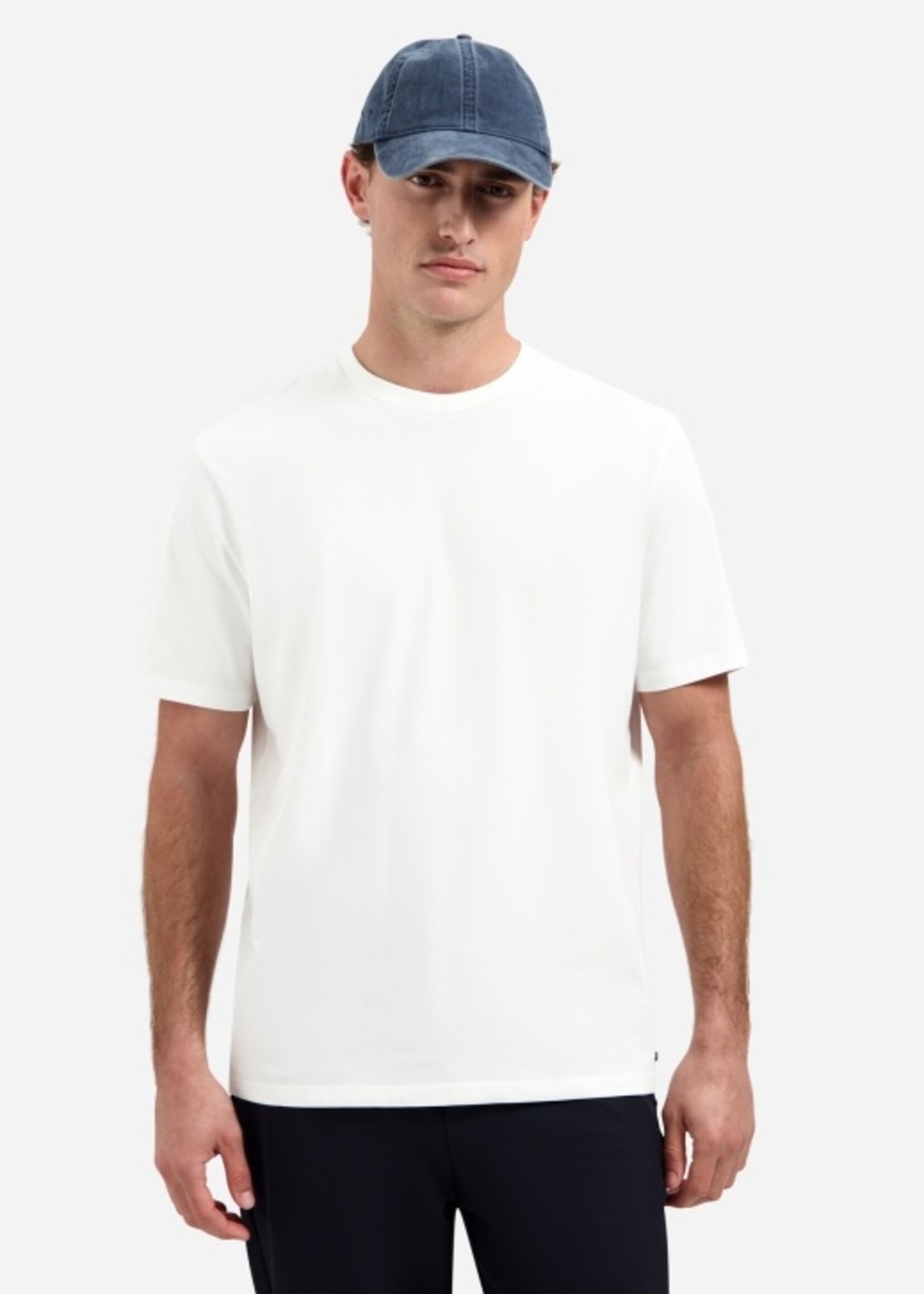 No Excess T-shirt Solid Basic Stretch - White