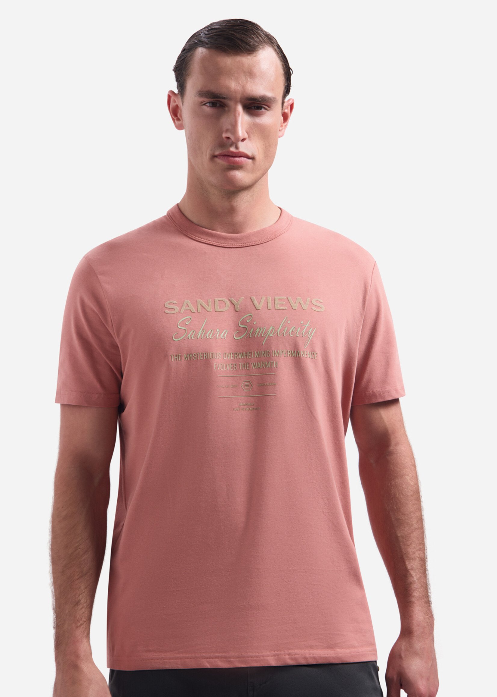 No Excess T-shirt Print - Coral Sand