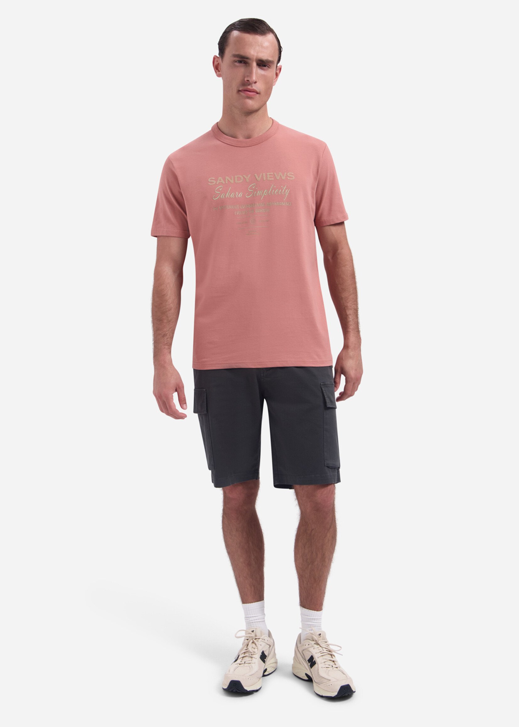 No Excess T-shirt Print - Coral Sand