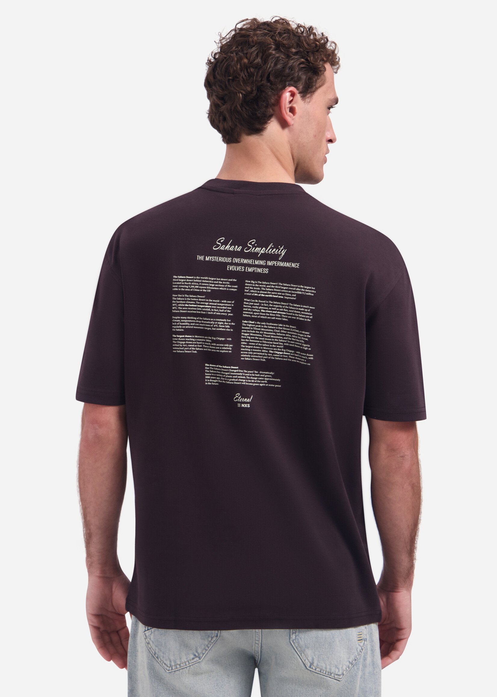 No Excess T-shirt Backprint - Brown