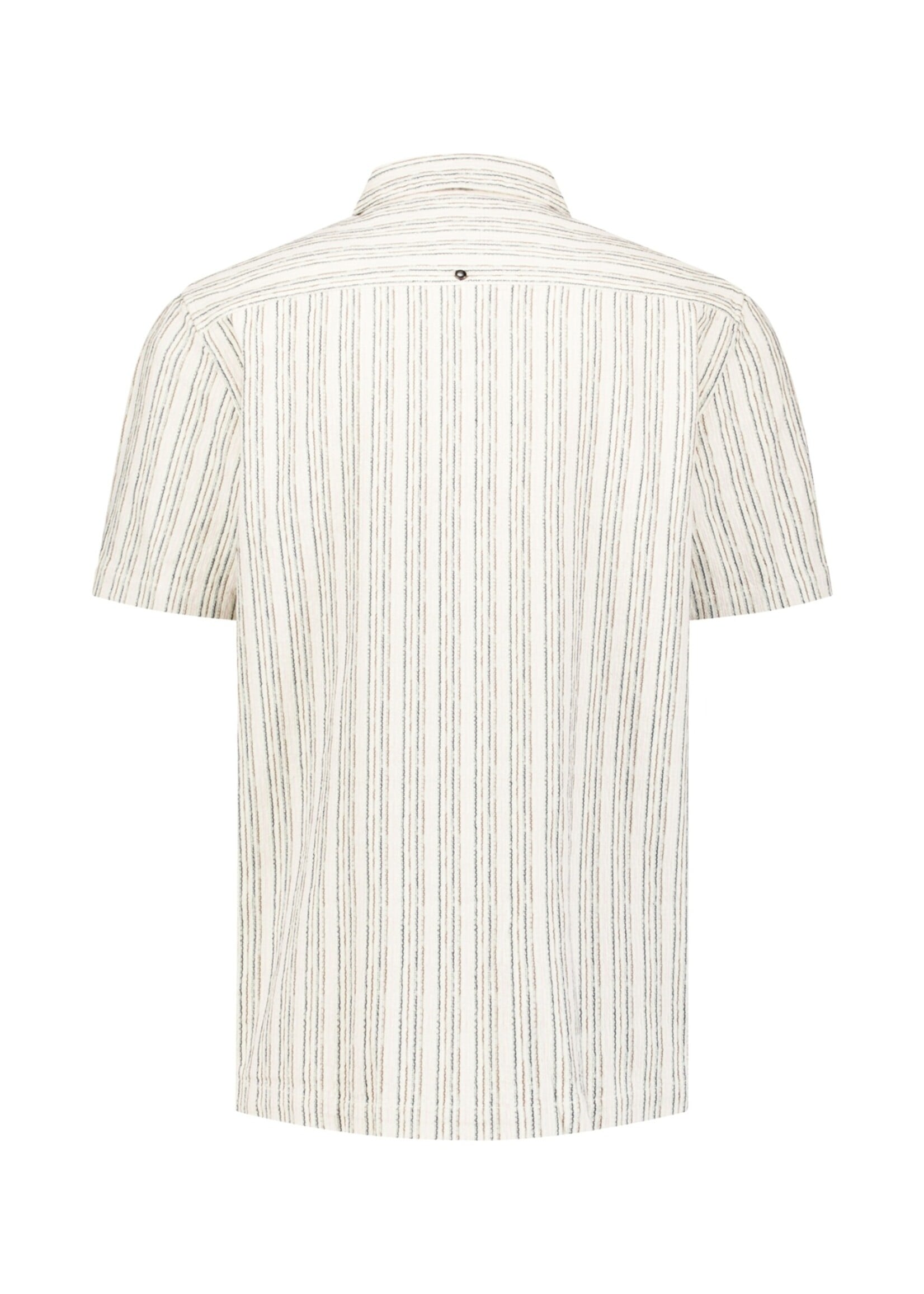 No Excess Overhemd Korte Mouw - Fancy Striped Brown