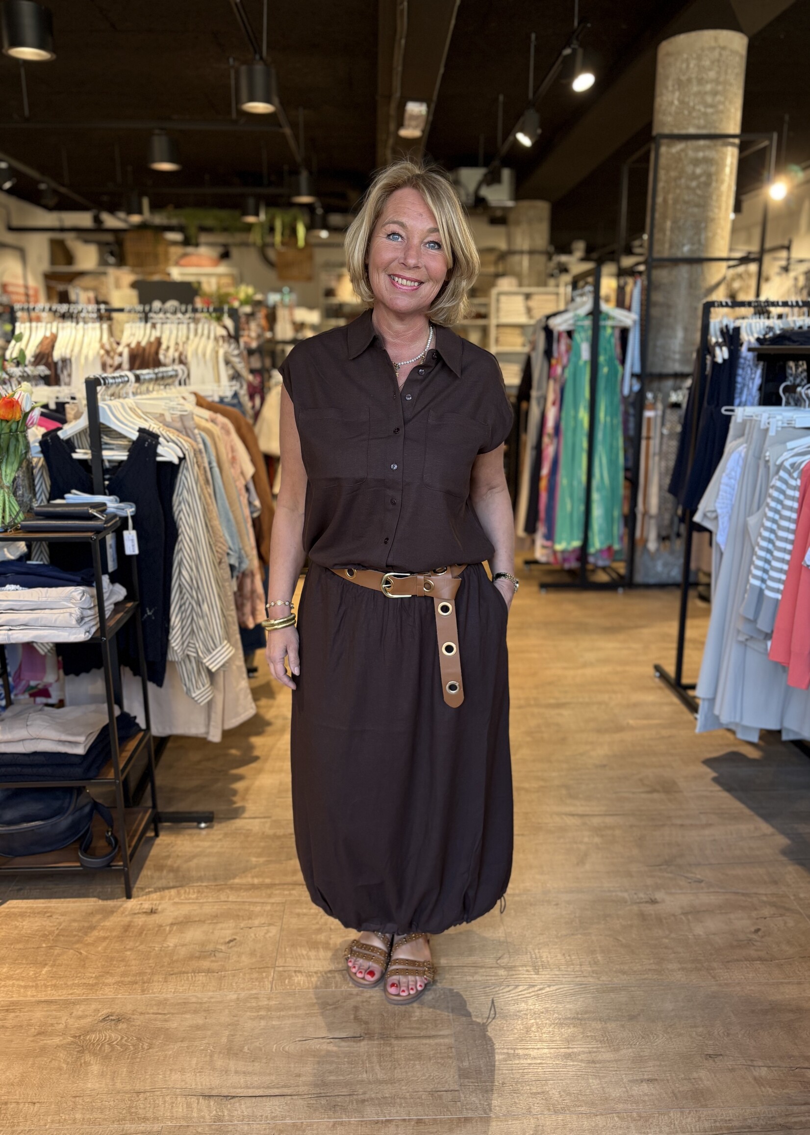 Freequent Blouse Laney - Coffee Bean