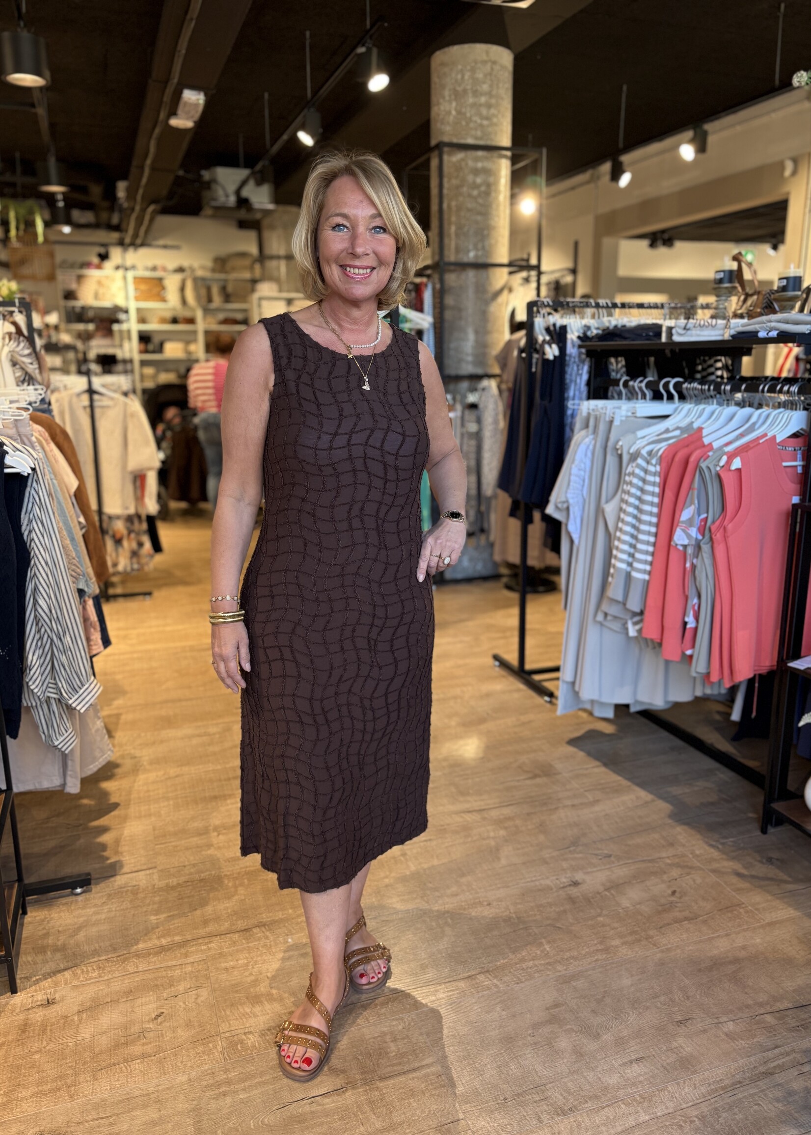 Freequent Dress Alfi - Coffee Bean