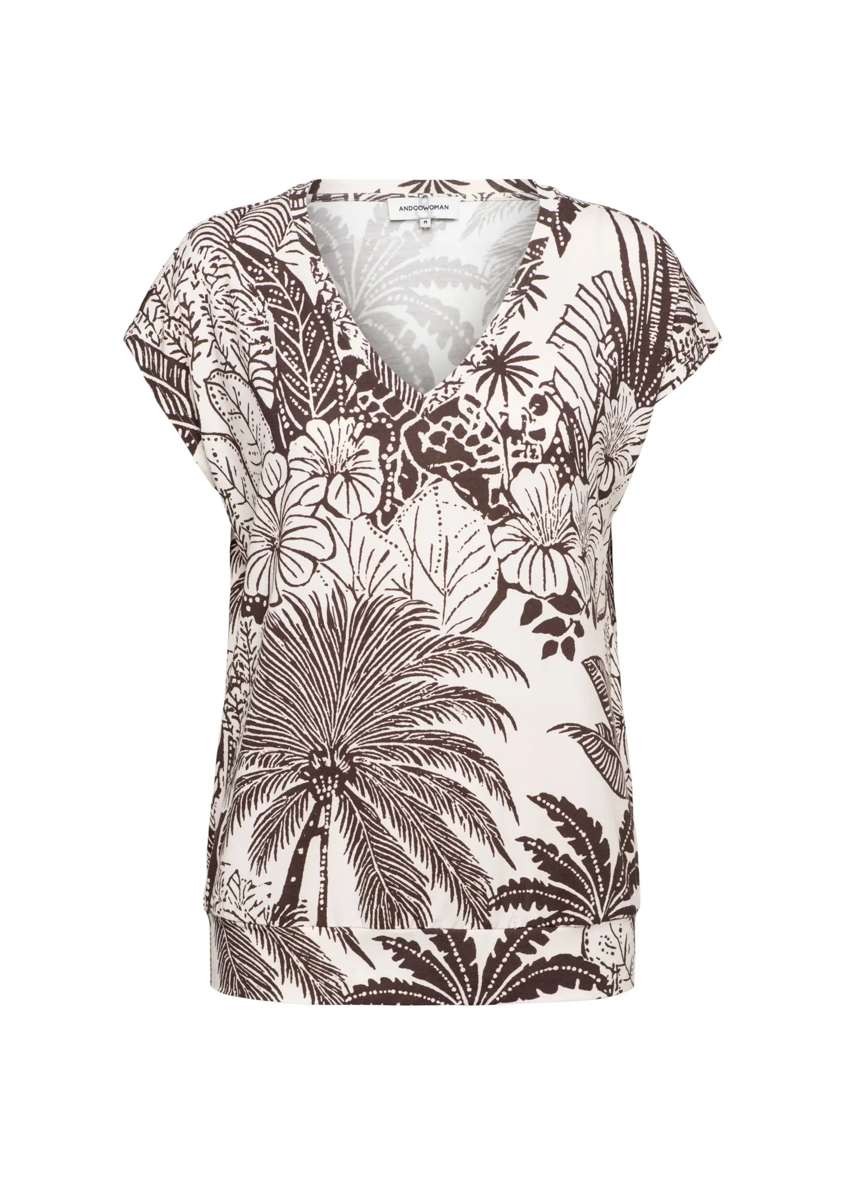 &Co Woman Shirt Lucia Sketch - Chocolate Multi