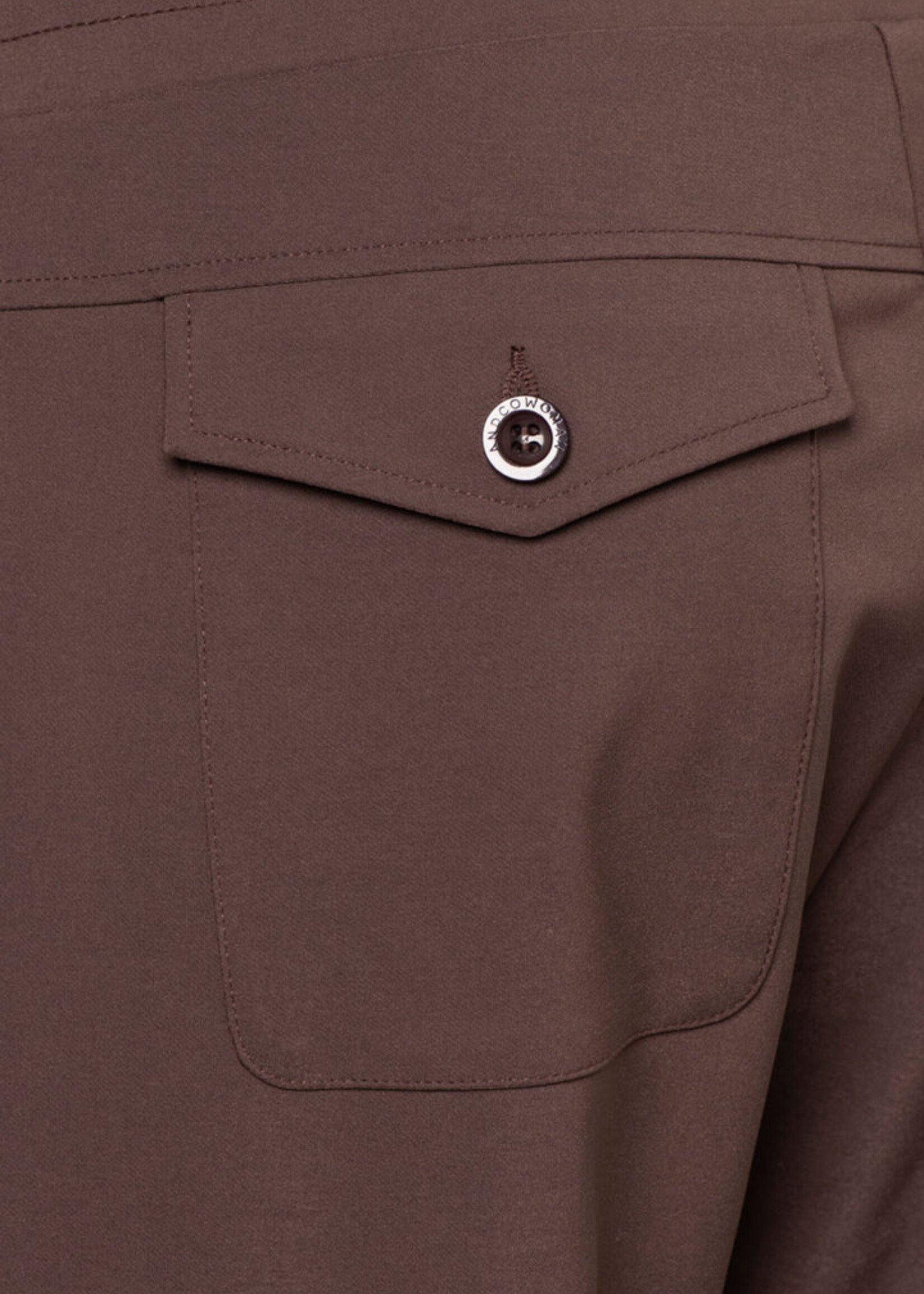 &Co Woman Broek Penny Travel - Chocolate