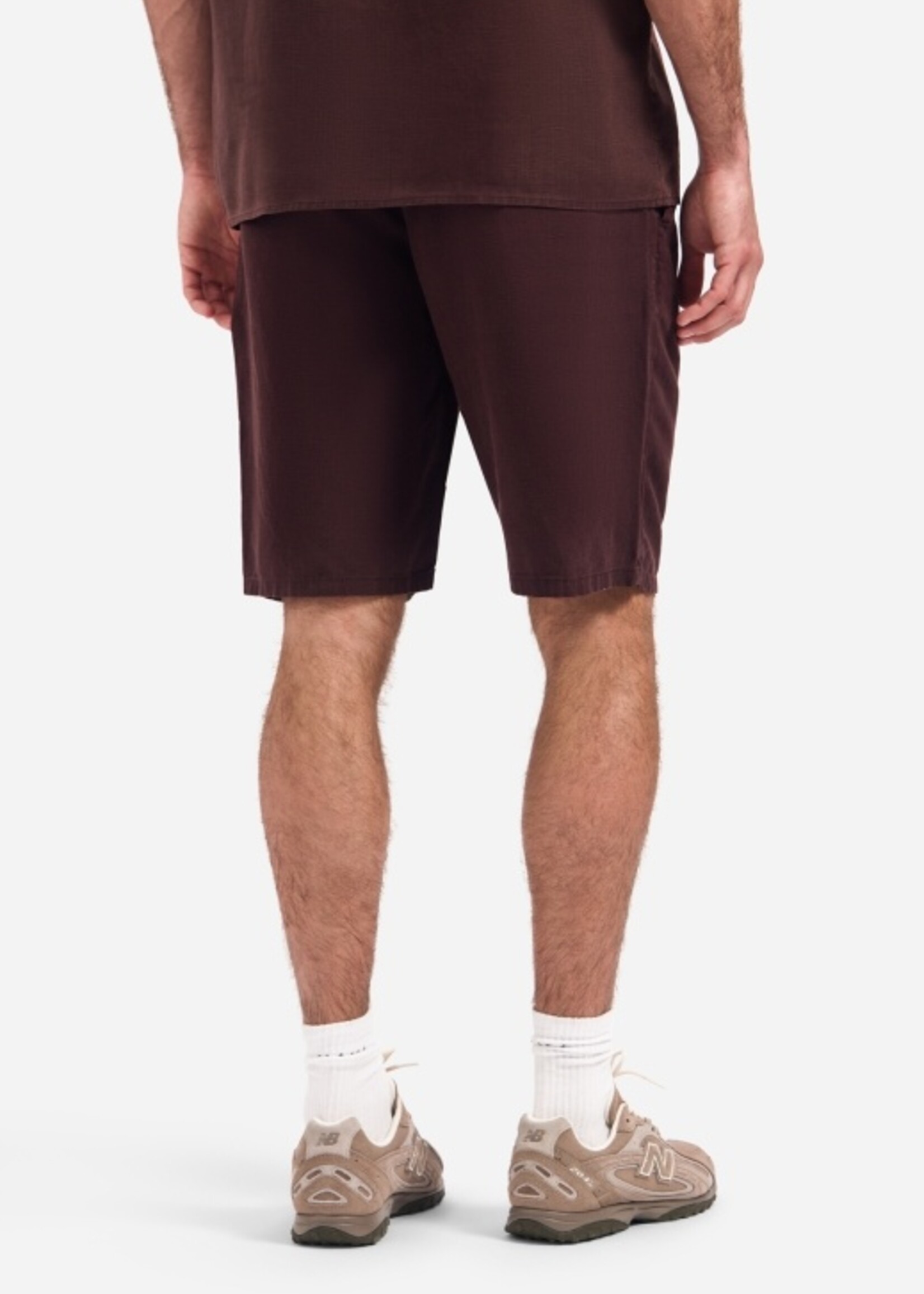 No Excess Korte Broek Linnen Mix - Dark Brown