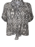 ZOSO Blouse Isa Printed Woven - Black Sand