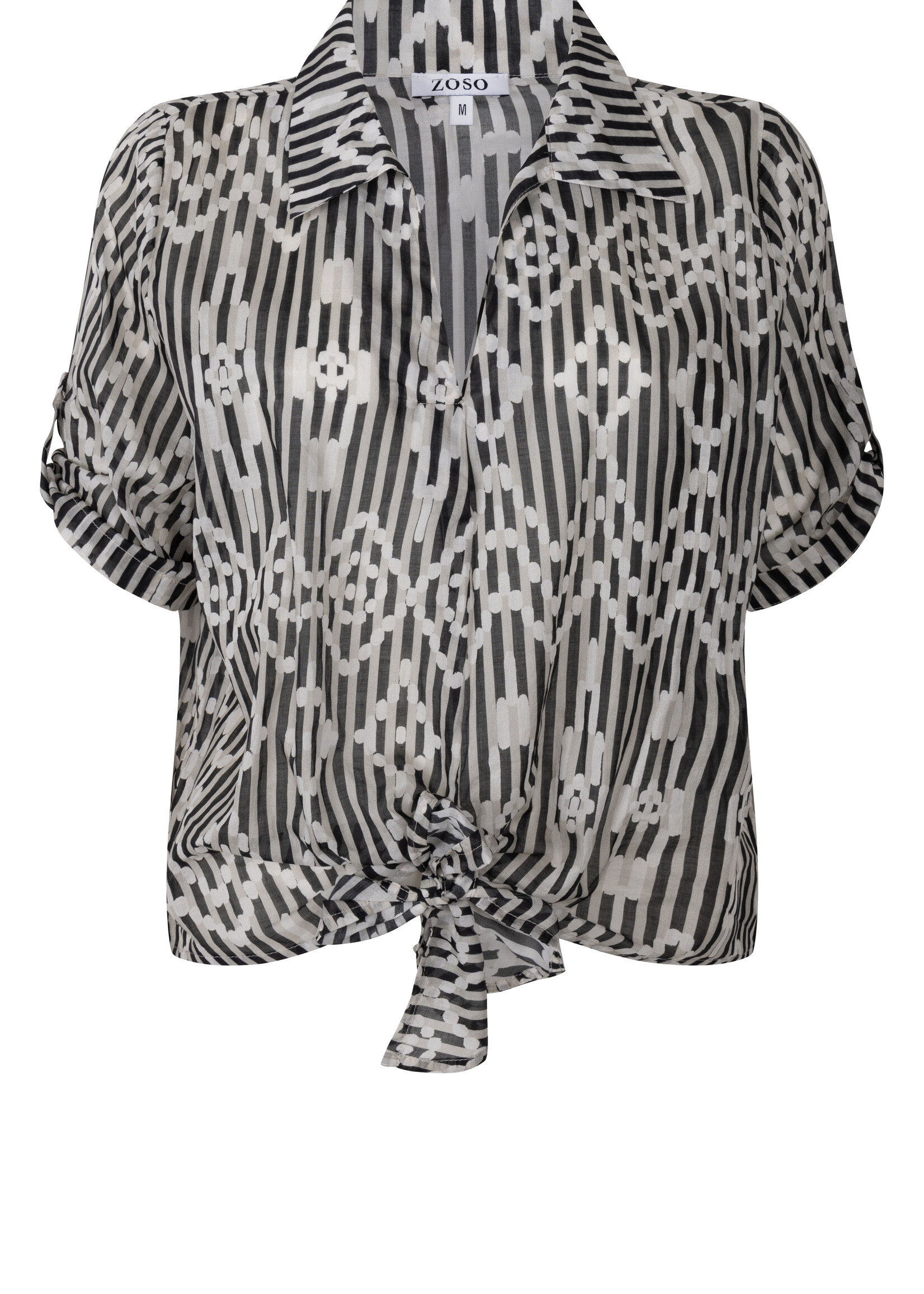 ZOSO Blouse Isa Printed Woven - Black Sand