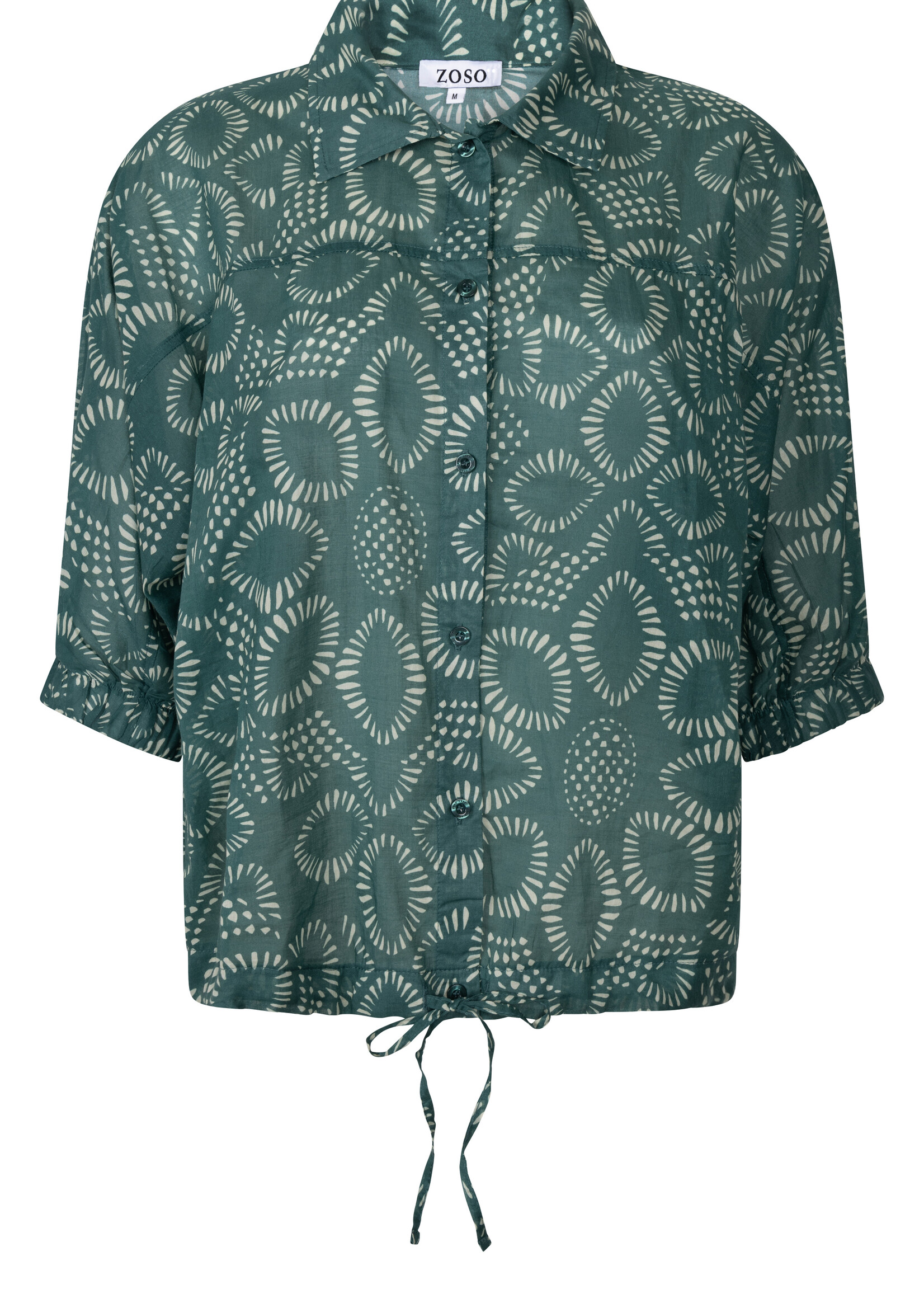 ZOSO Blouse Iris Printed Woven - Green