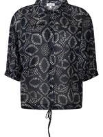 ZOSO Blouse Iris Printed Woven - Black