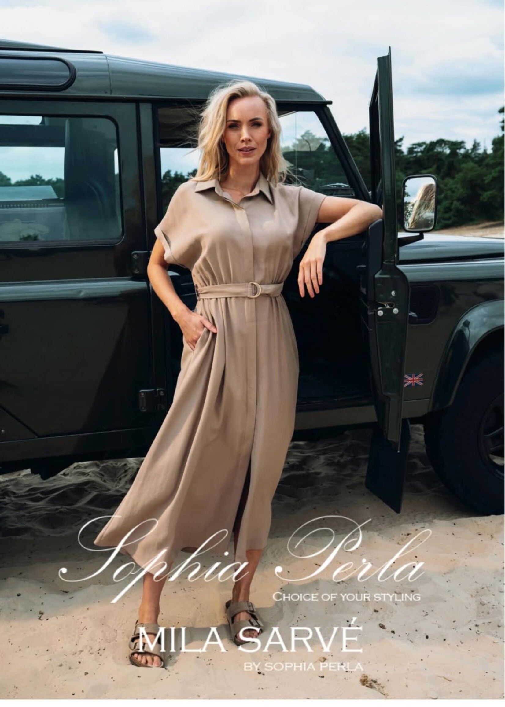 Sophia Perla Jurk Adora Uni - Sand