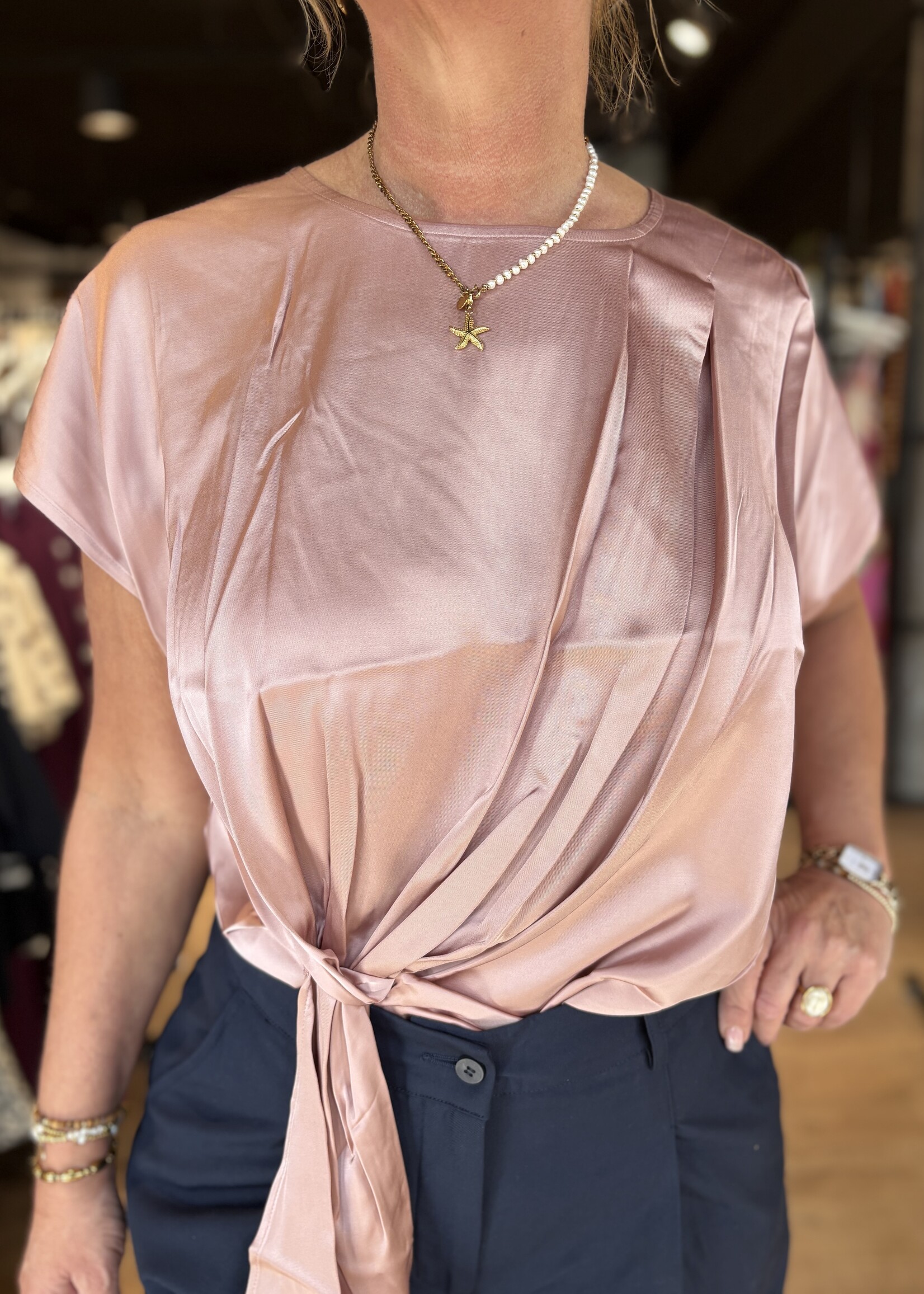 Freequent Blouse Dova Sateen - Pale Mauve
