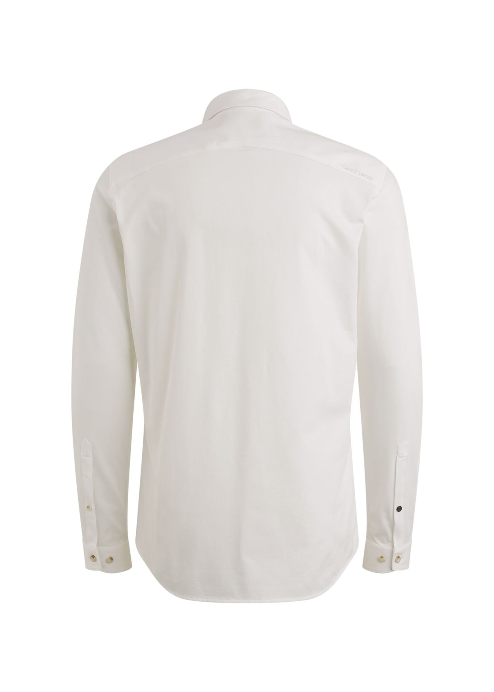 Cast Iron Long Sleeve Shirt Twill Jersey 2 Tone - Snow White