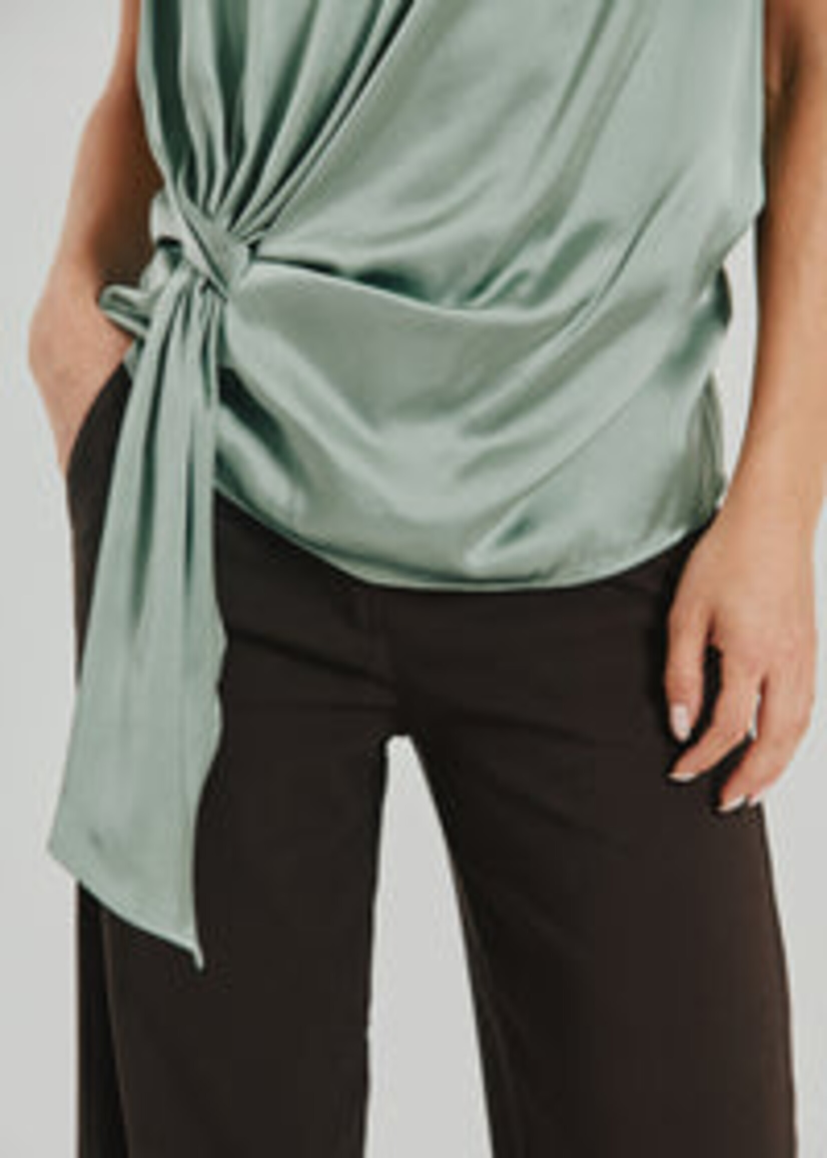 Freequent Blouse Dova Sateen - Iceberg Green