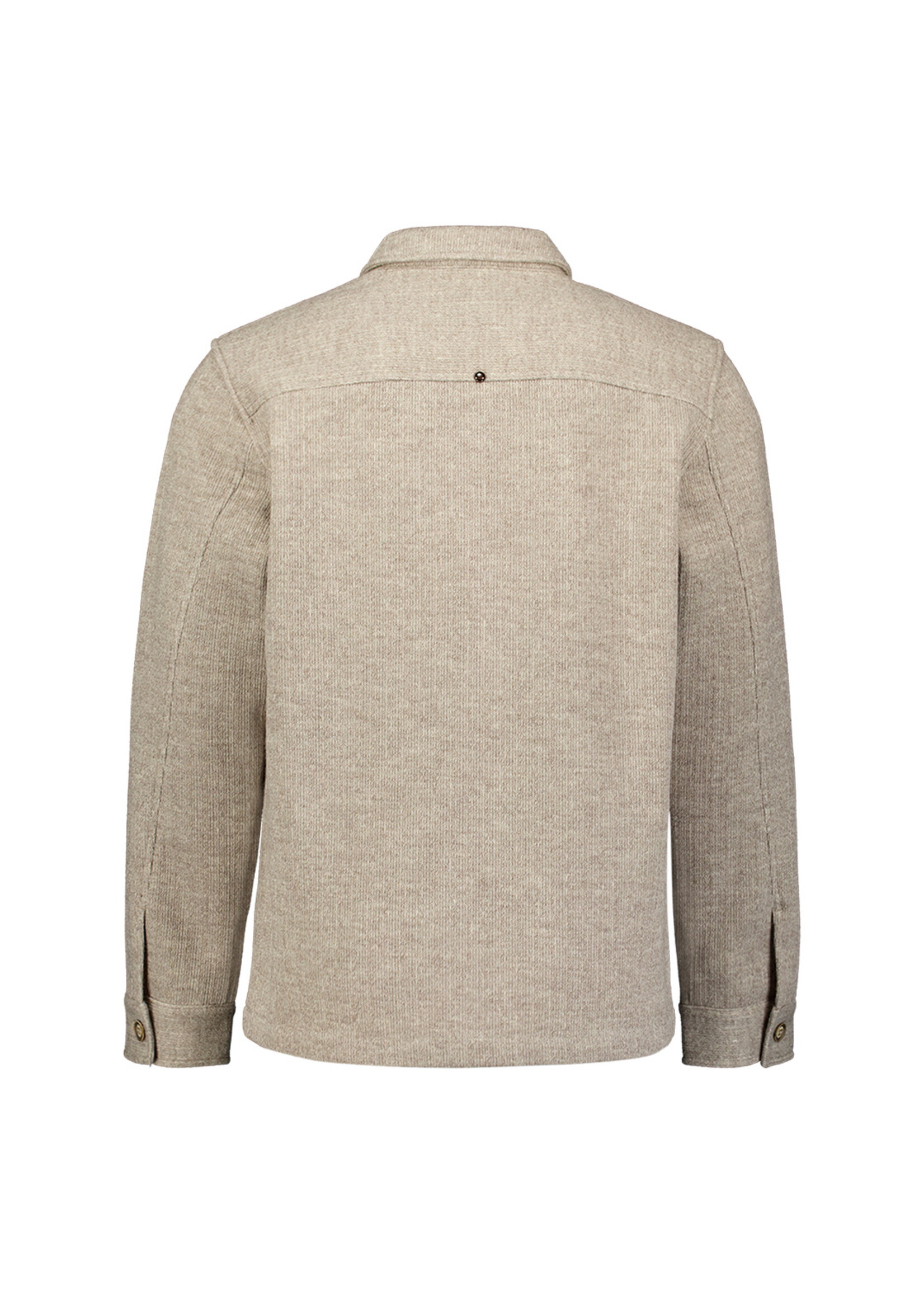 No Excess Overshirt Jacquard Stripe - Cement