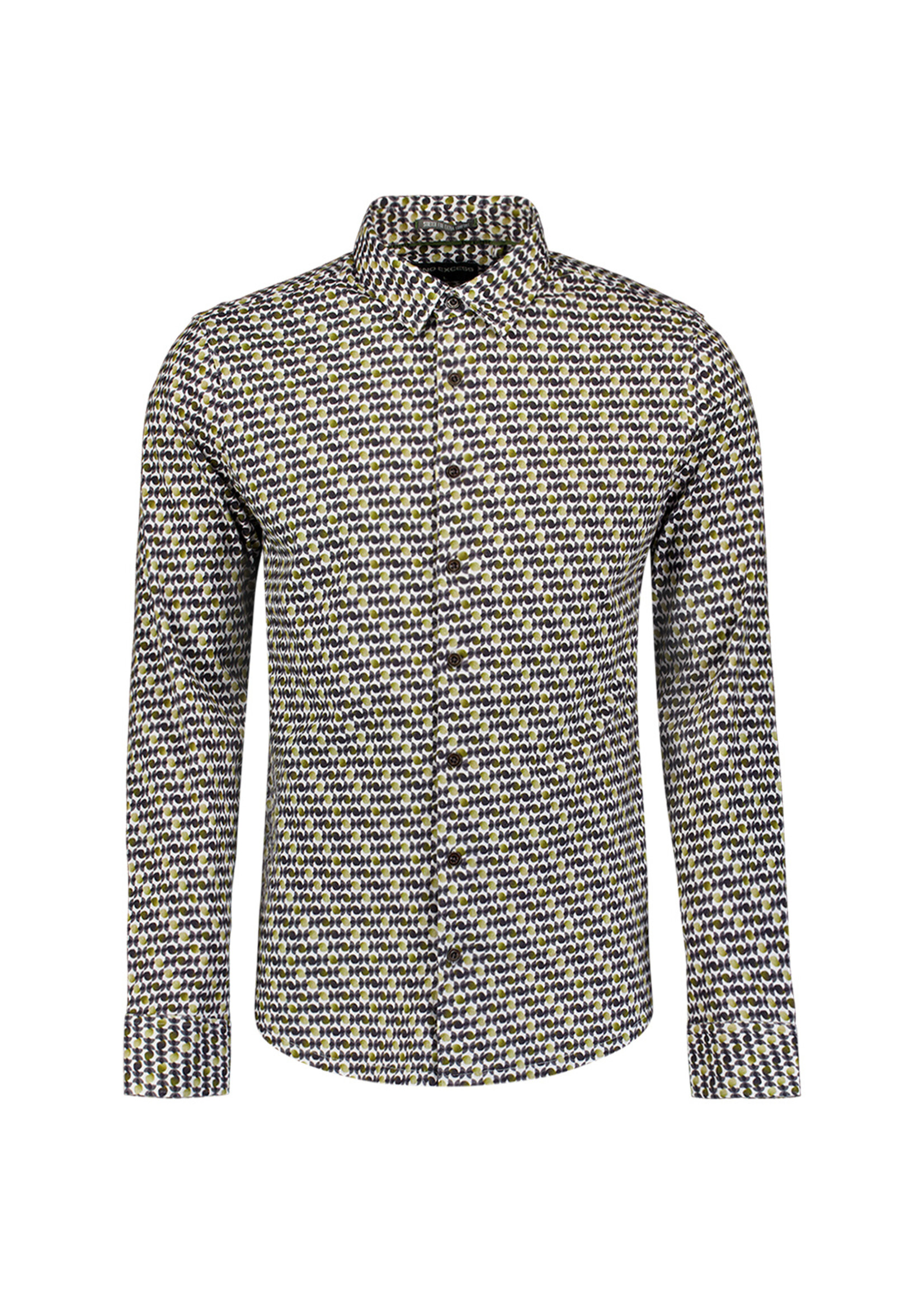 No Excess Overhemd Jersey Printed - Moss