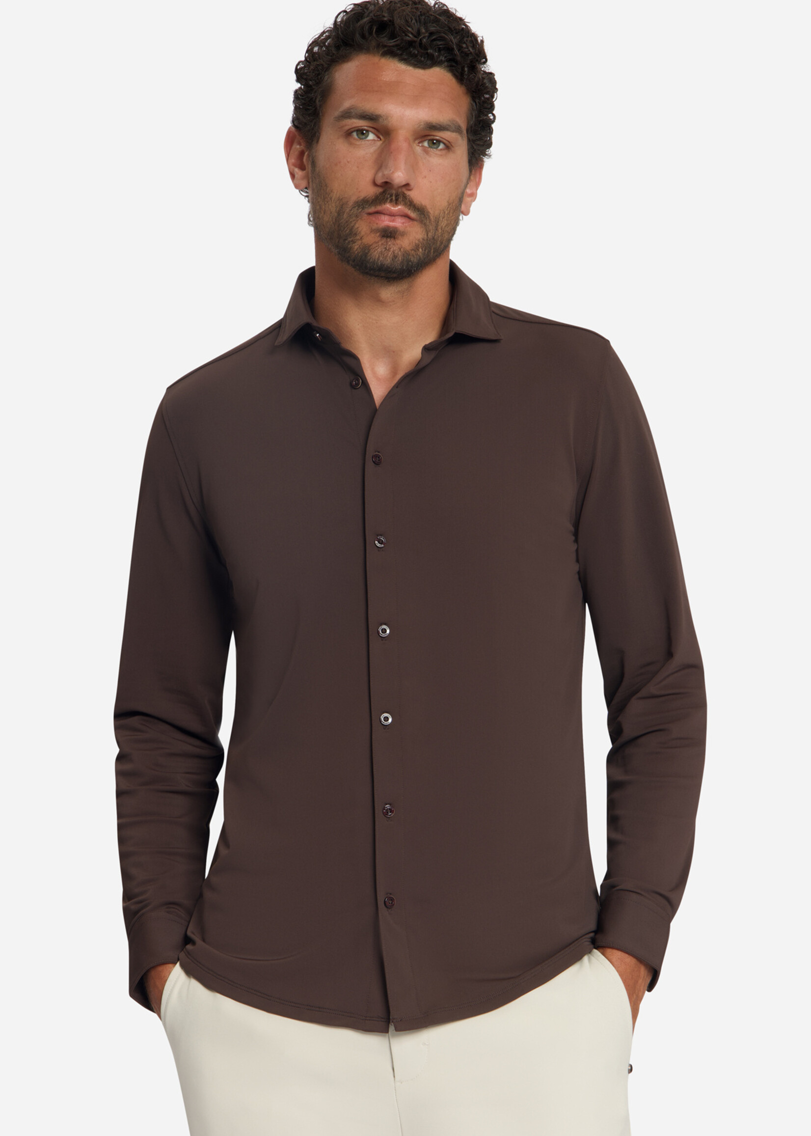 No Excess Overhemd Travel Sedoc - Dark Brown