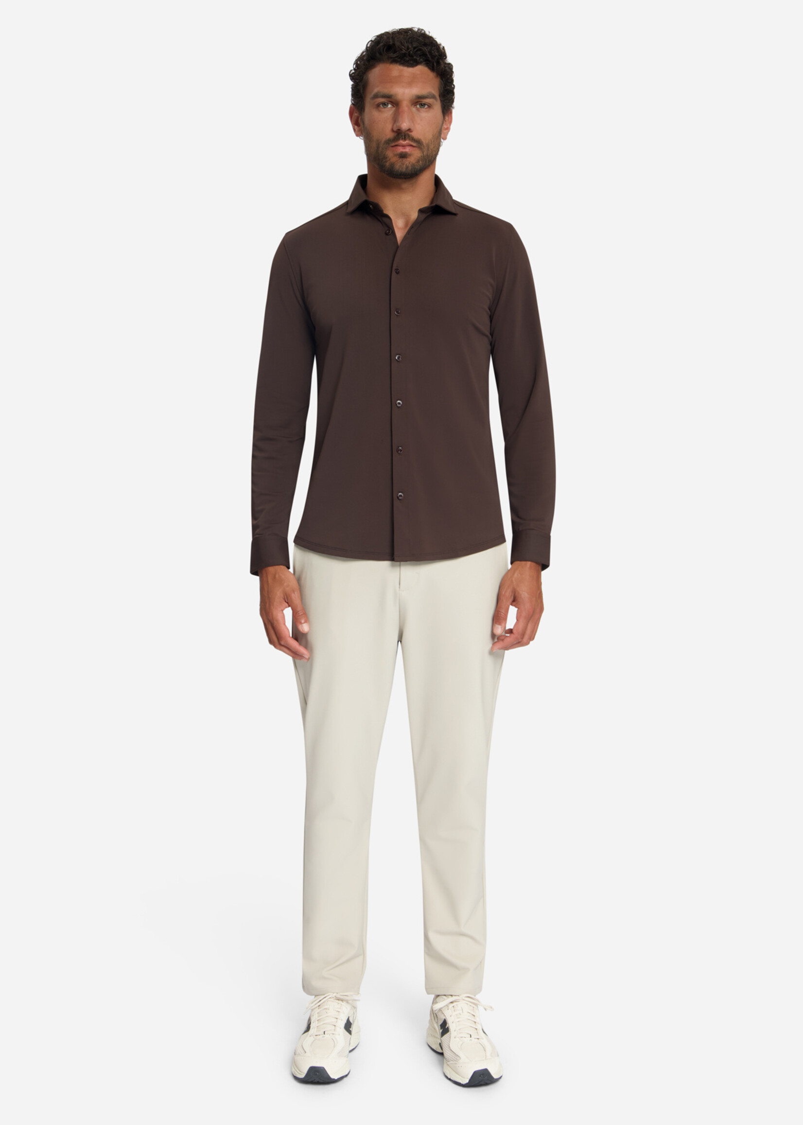 No Excess Overhemd Travel Sedoc - Dark Brown
