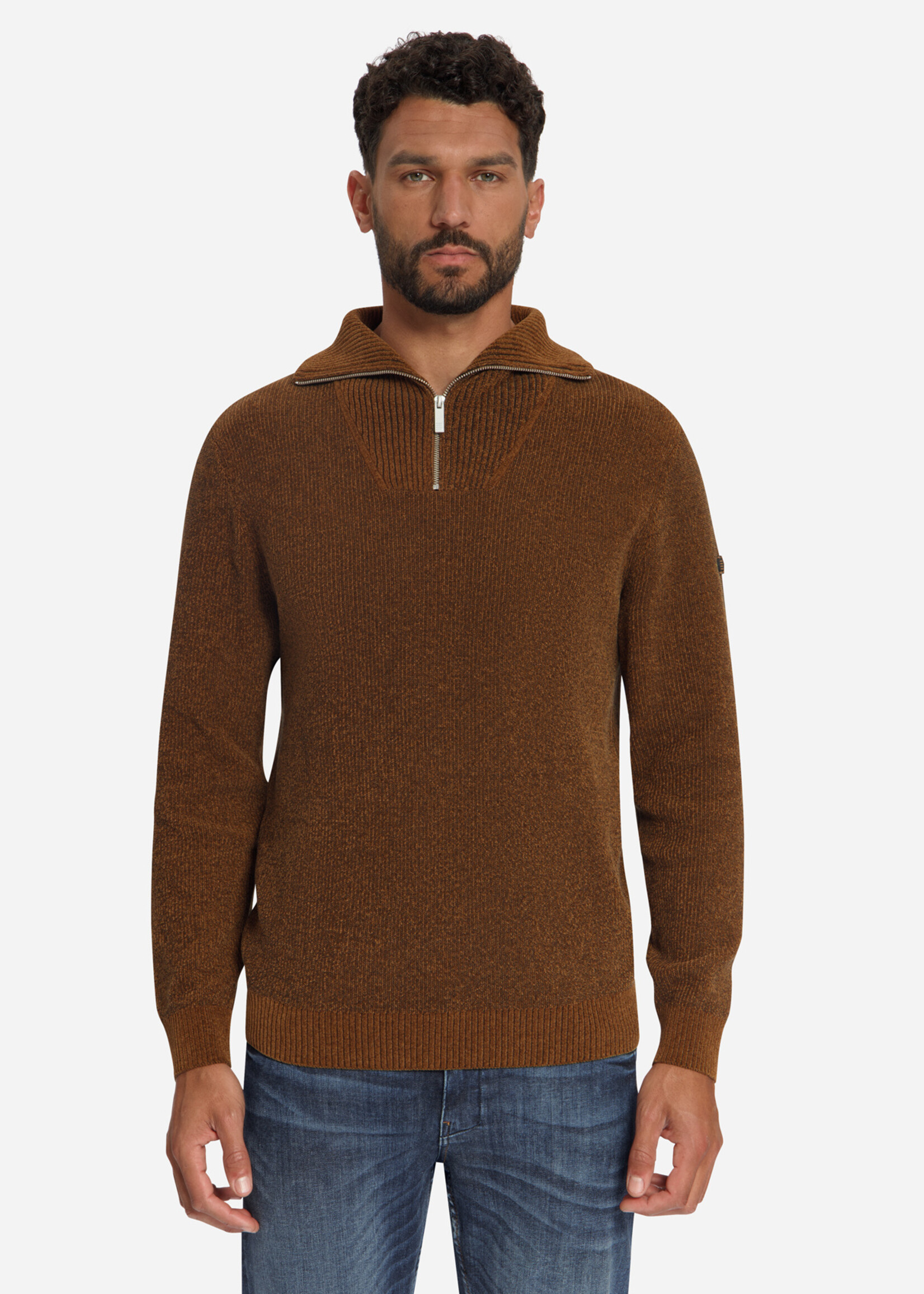 No Excess Pullover Half Zip Light Chenille - Caramel