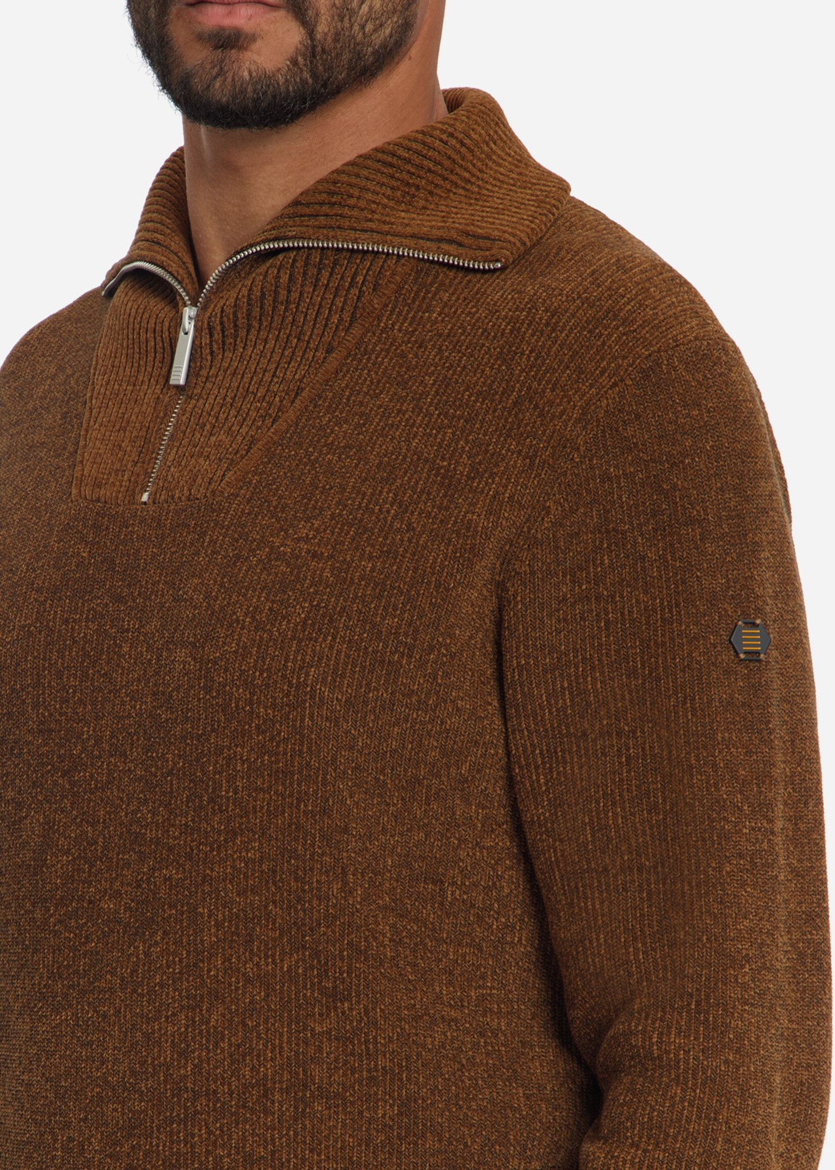 No Excess Pullover Half Zip Light Chenille - Caramel