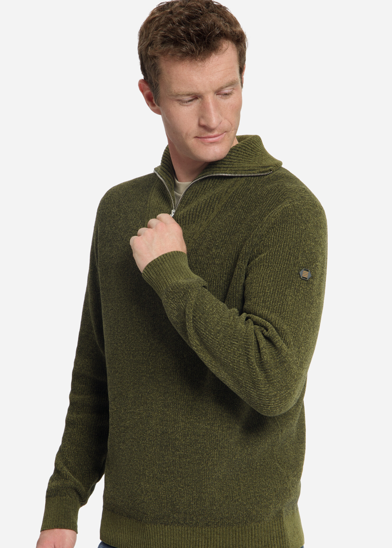 No Excess Pullover Half Zip Light Chenille - Moss