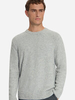 No Excess Pullover Tweed Look Wool - Grey Melange