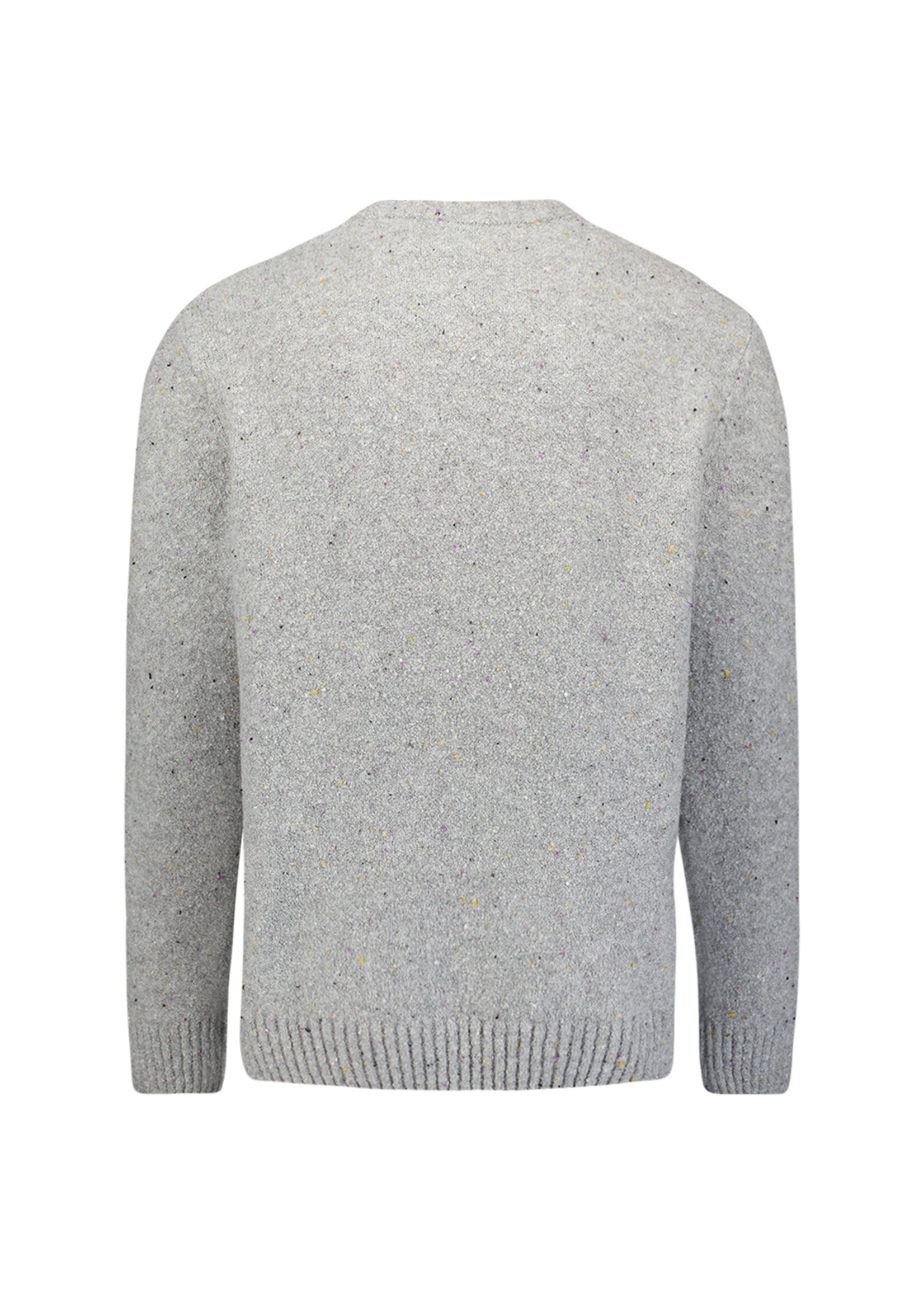 No Excess Pullover Tweed Look Wool - Grey Melange