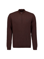 No Excess Pullover Half Zip Melange - Dark Brown