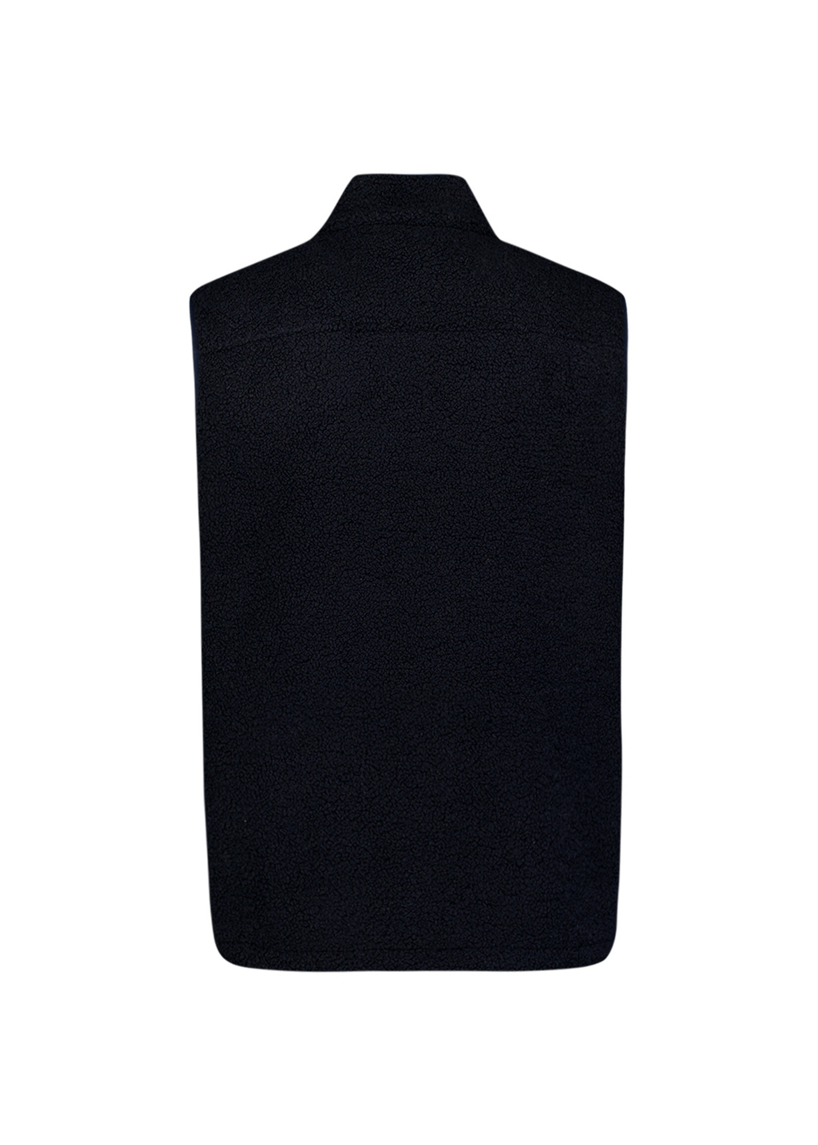 No Excess Sweater Vest Zip Teddy Sleeve Less - Dark Night