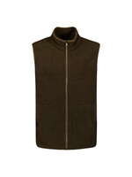 No Excess Sweater Vest Zip Teddy Sleeve Less - Moss