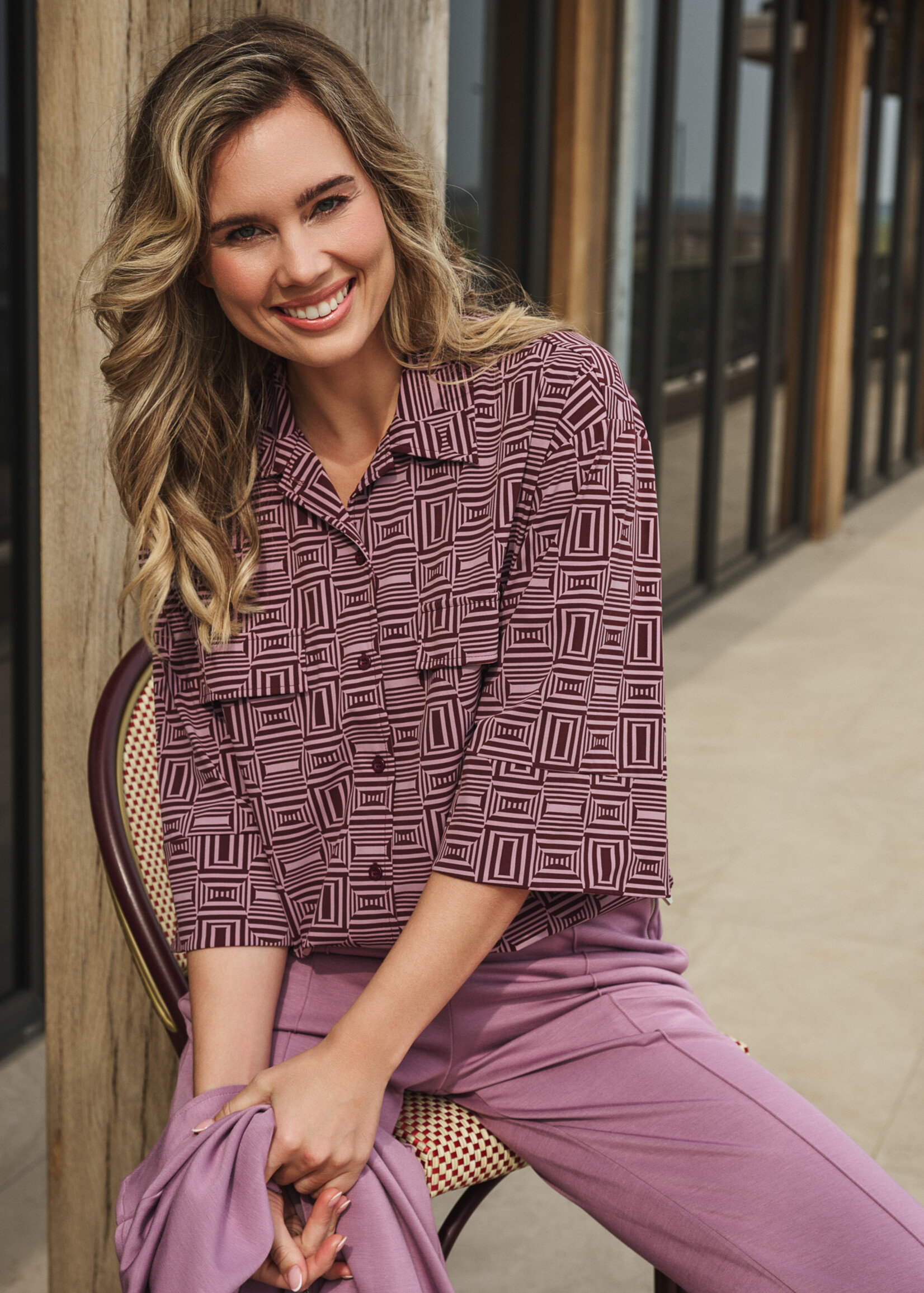 ZOSO Blouse Cameron - Mauve Bordeaux