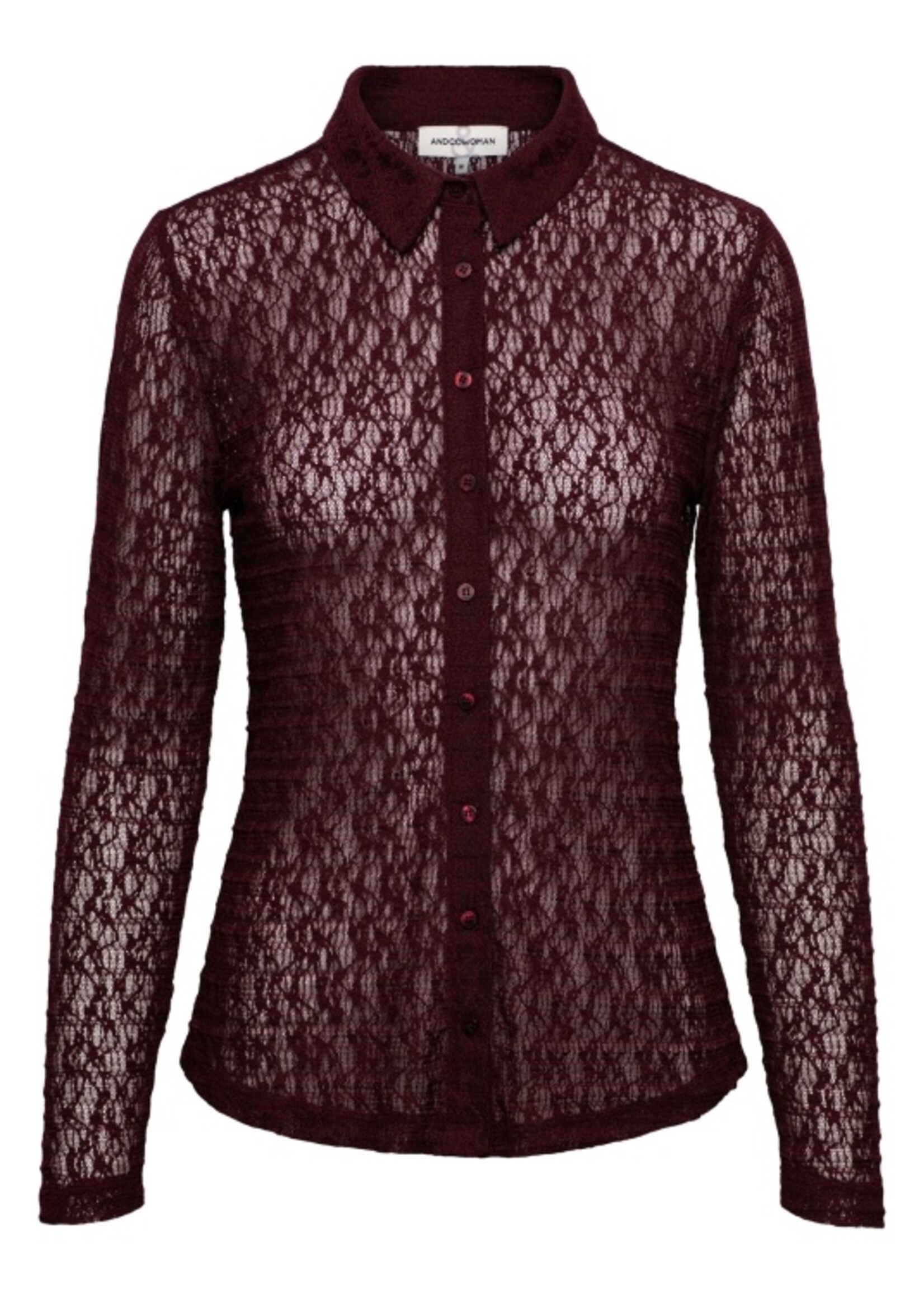&Co Woman Blouse Tina Lace - Burgundy