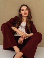 &Co Woman Broek Patrice Heavy Travel - Burgundy