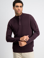 Gabbiano Tech Knit Half Zip - Burnt Bordeaux