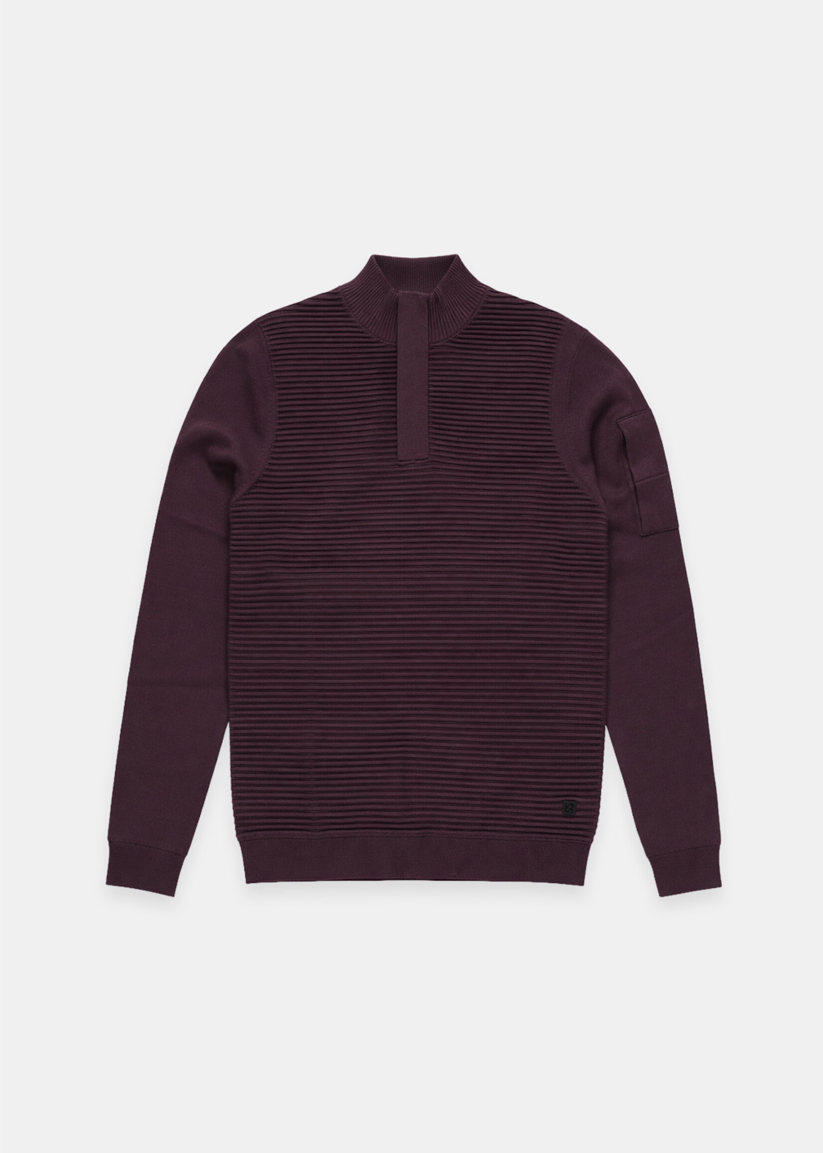 Gabbiano Tech Knit Half Zip - Burnt Bordeaux