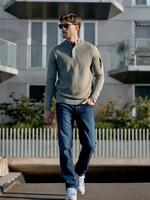 Gabbiano Tech Knit Half zip - Sage Green