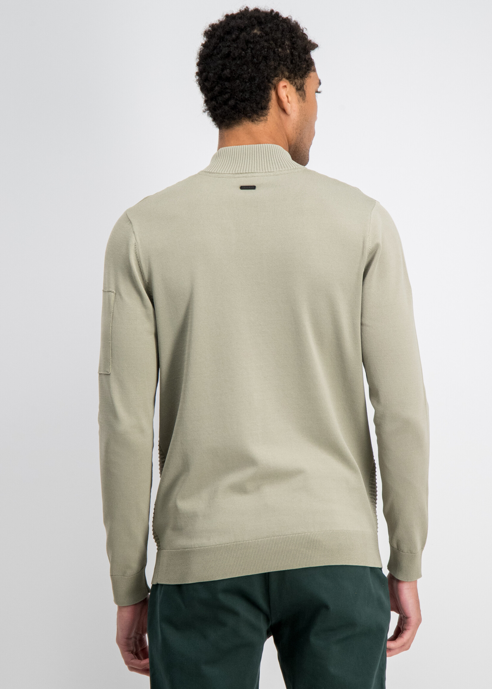 Gabbiano Tech Knit Half zip - Sage Green