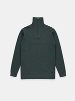 Gabbiano Chenille Quarter Zip Knit - Highland Green